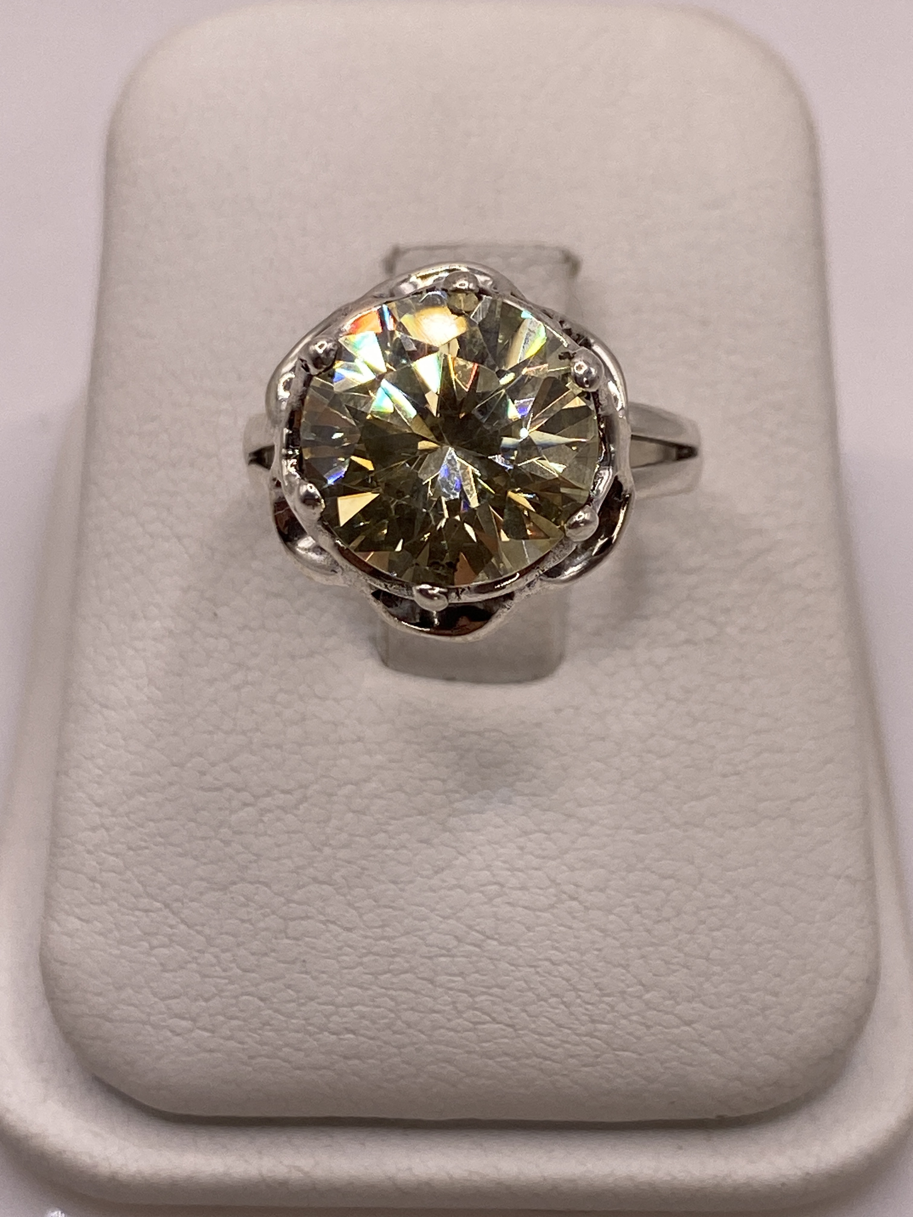 Anillo de Plata Solitario con Circonia — Taxco 925