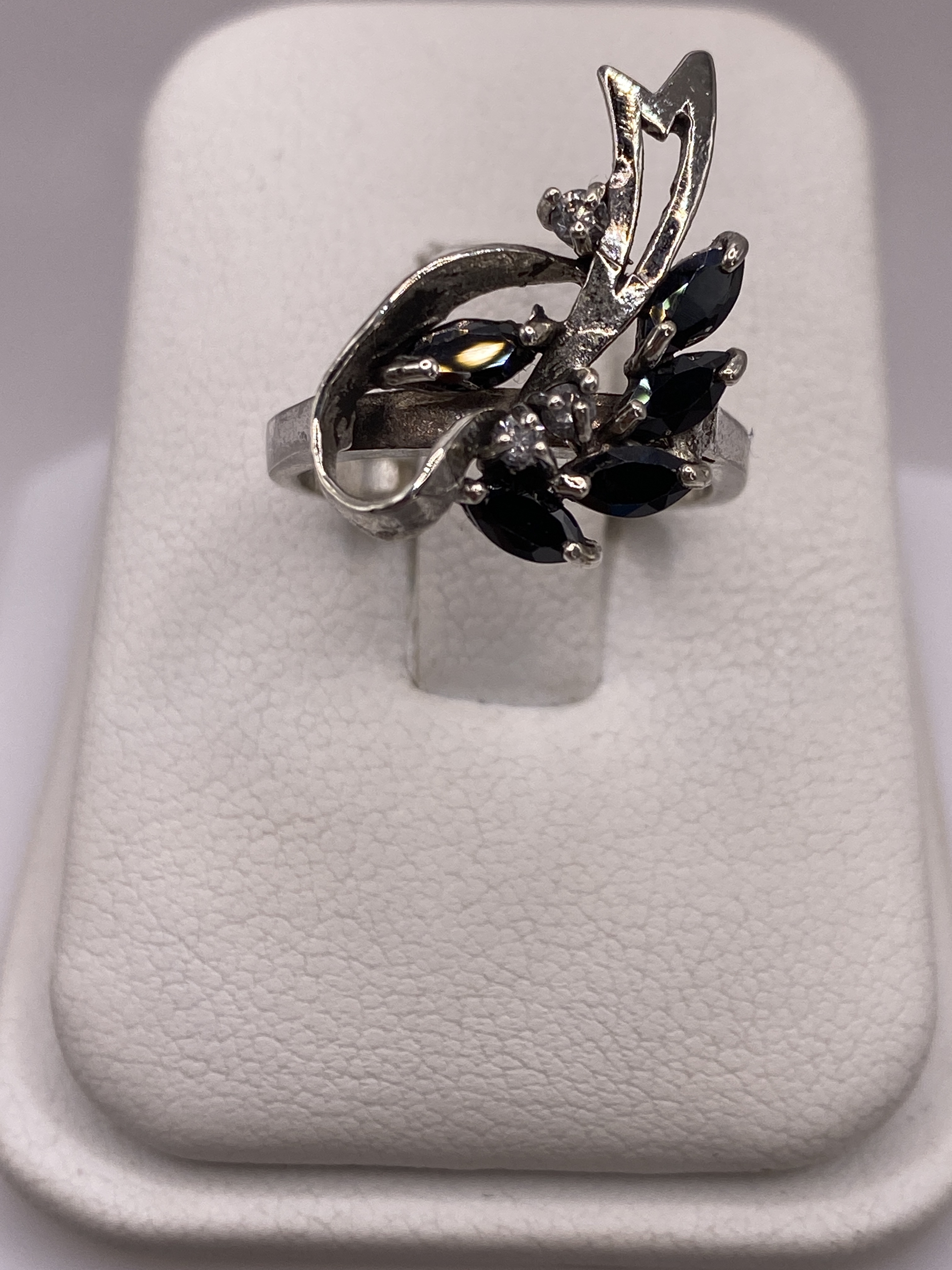 Anillo de Plata Circonia Floral — Taxco 925