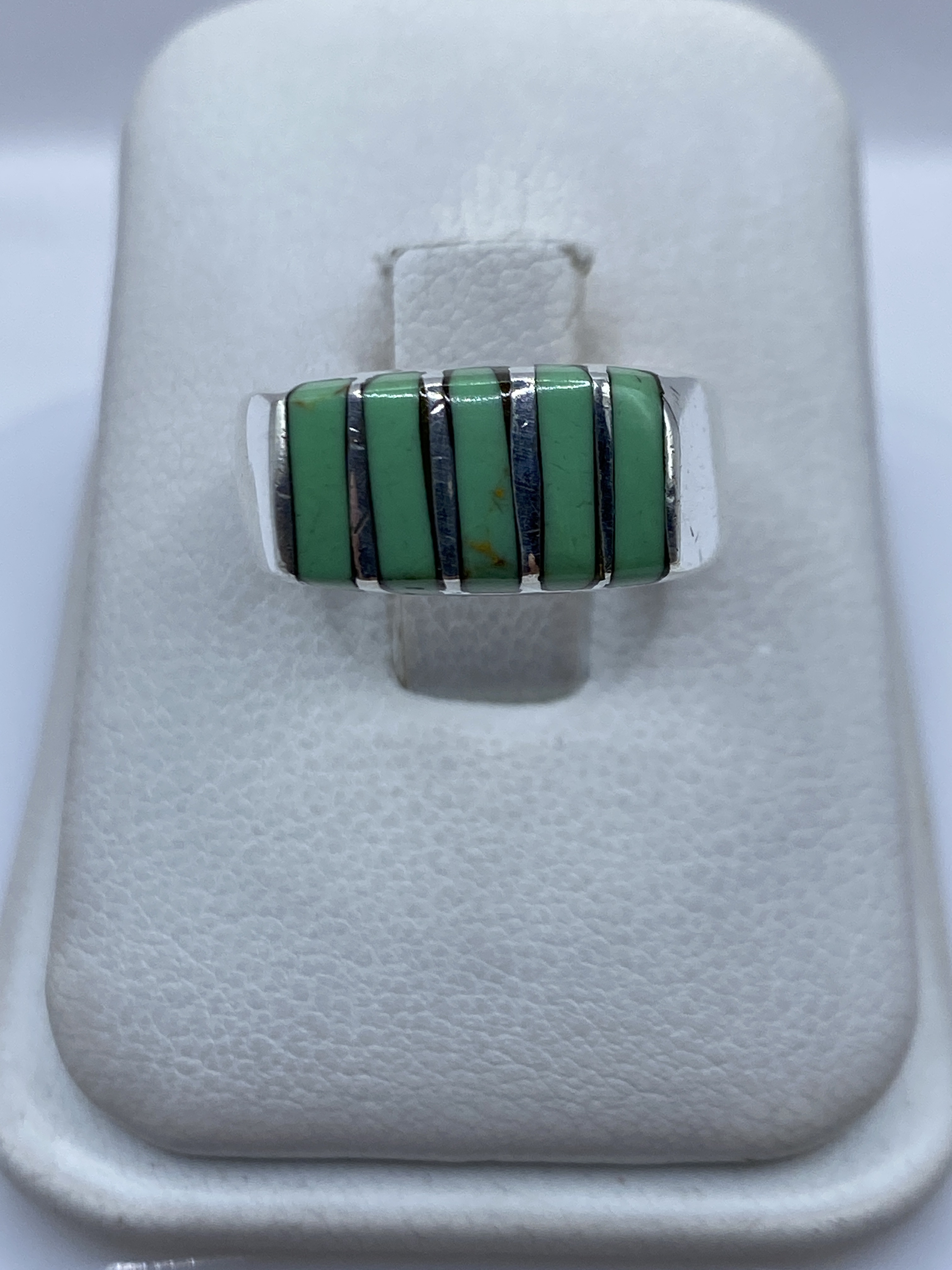 Anillo de Plata con Piedra Verde — Taxco 925
