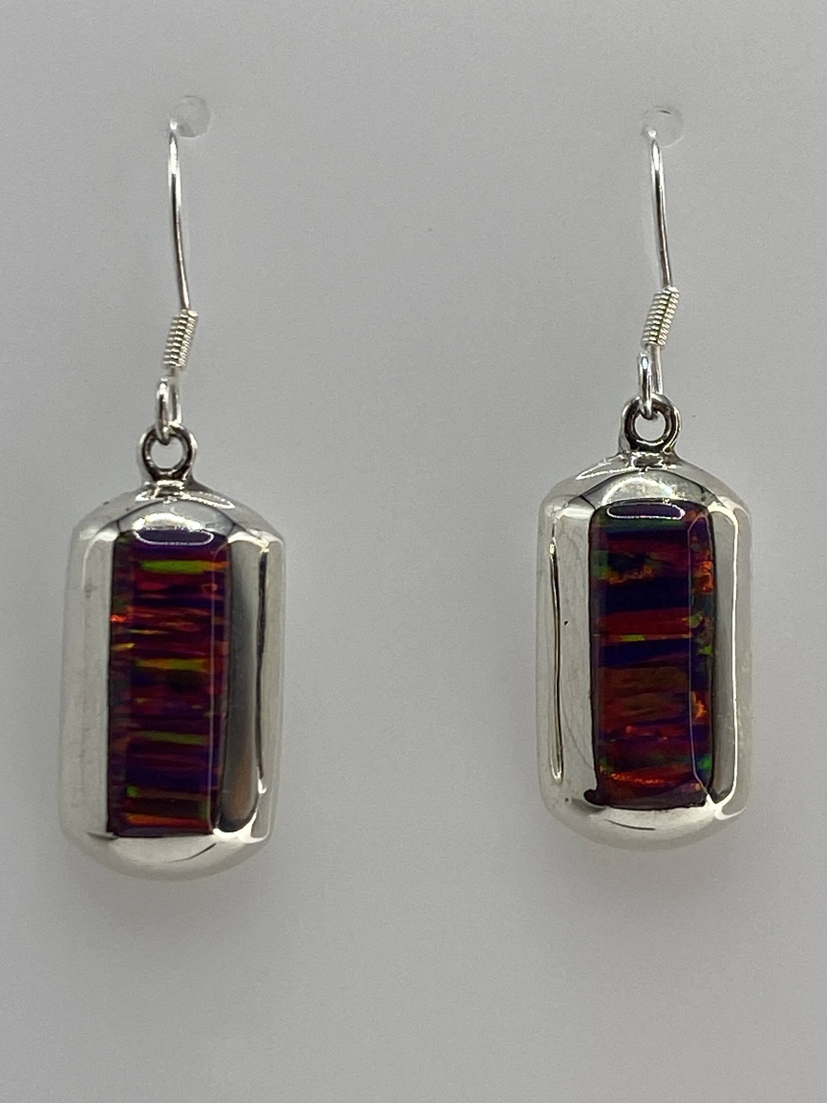 Aretes Plata Ópalo de Fuego Multicolor — Taxco 925