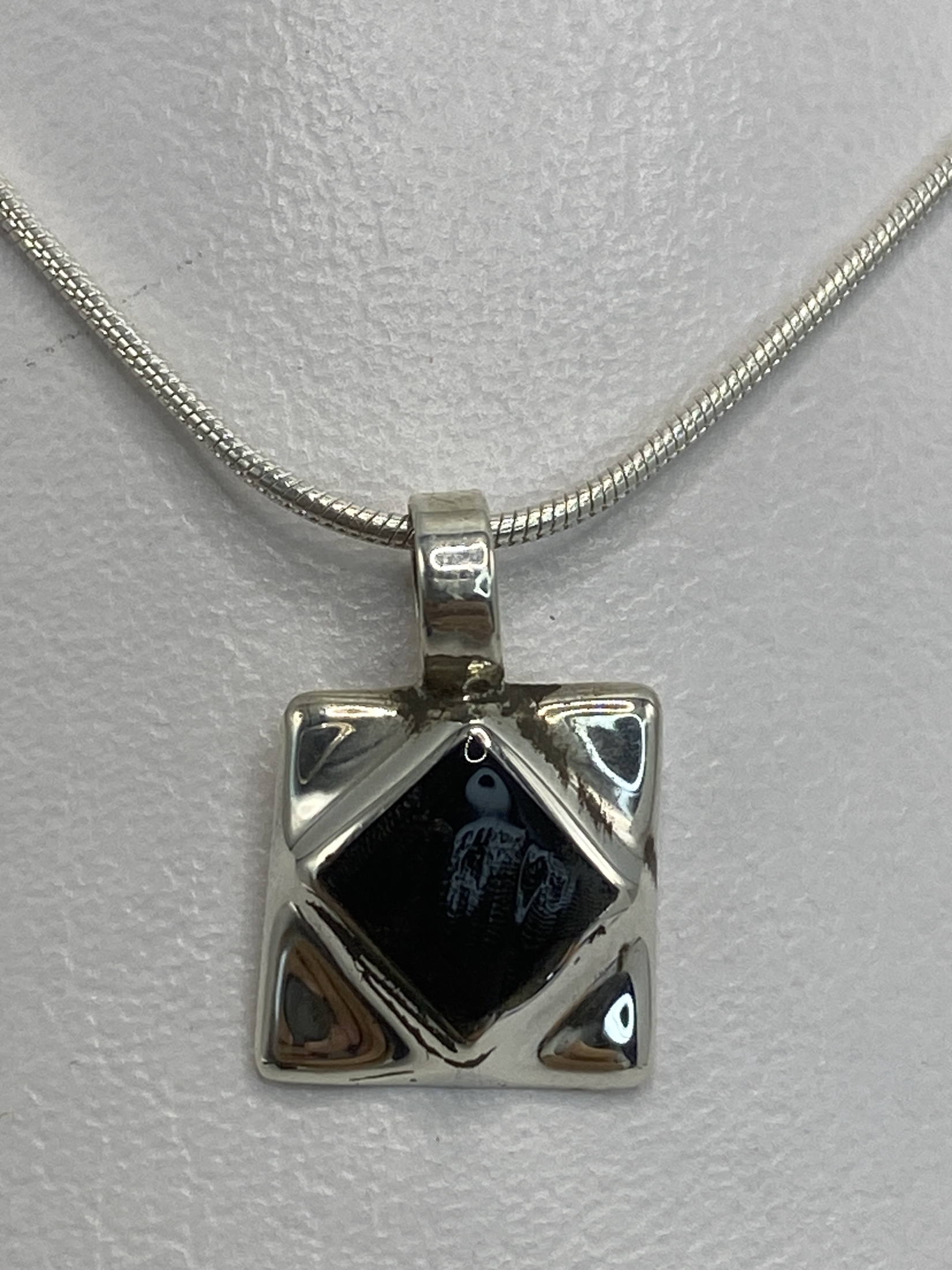 Dije de Plata con Ónix Negra — Taxco 925