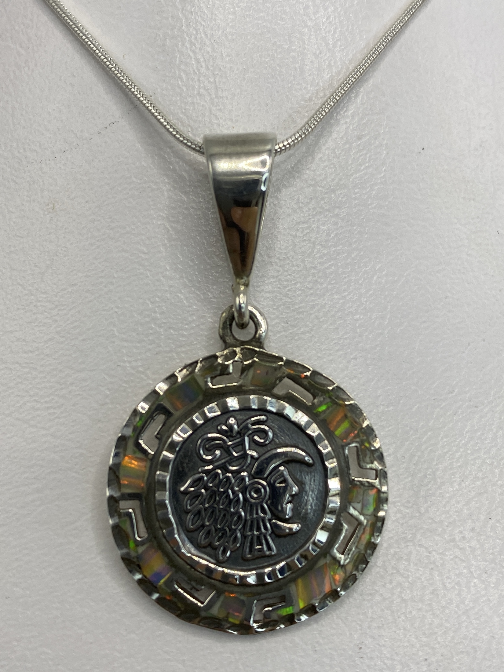 Dije Plata 950 Ópalo de Fuego Prehispánico — Taxco
