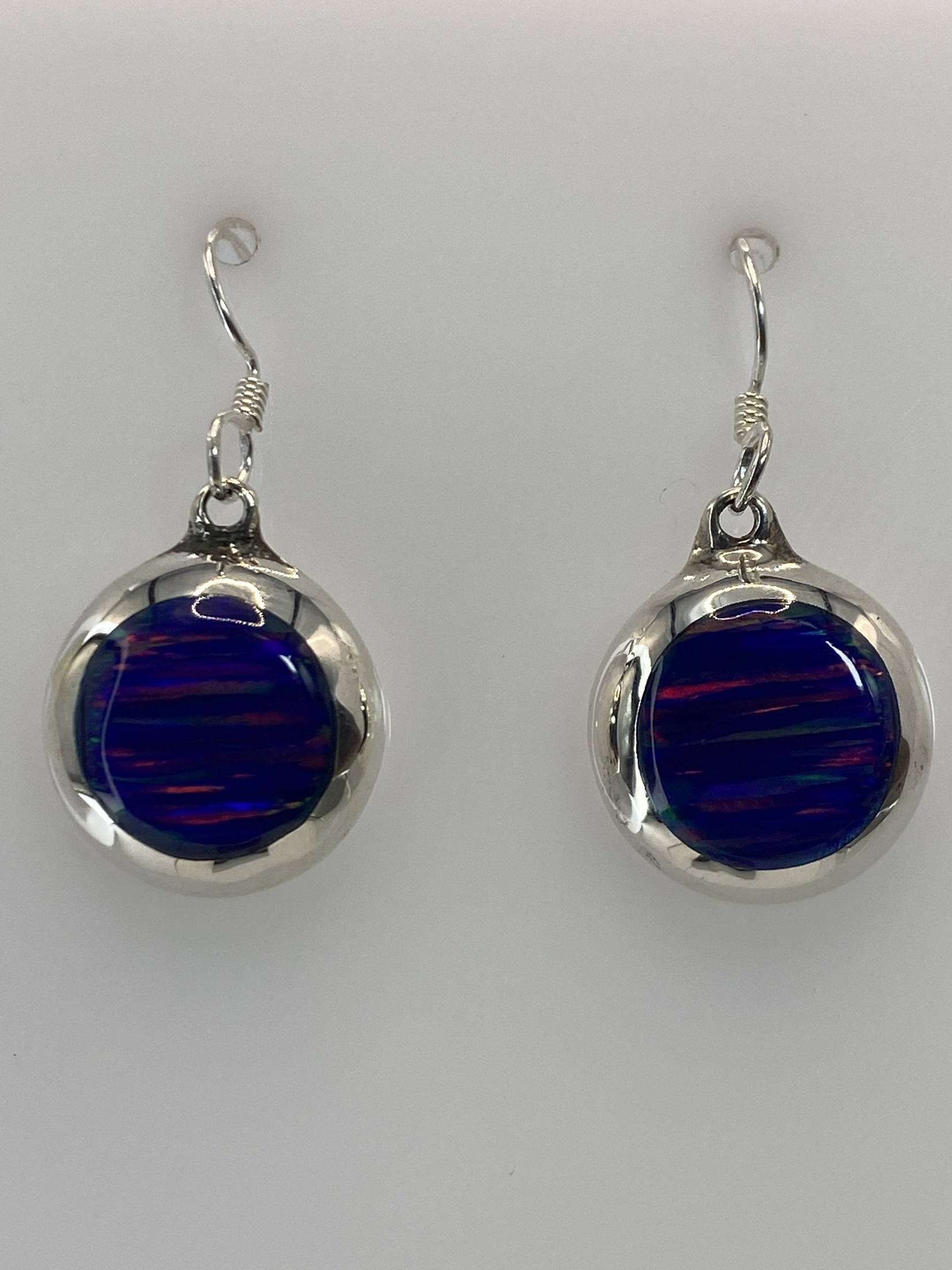 Aretes de Plata Ópalo de Fuego — Taxco 925