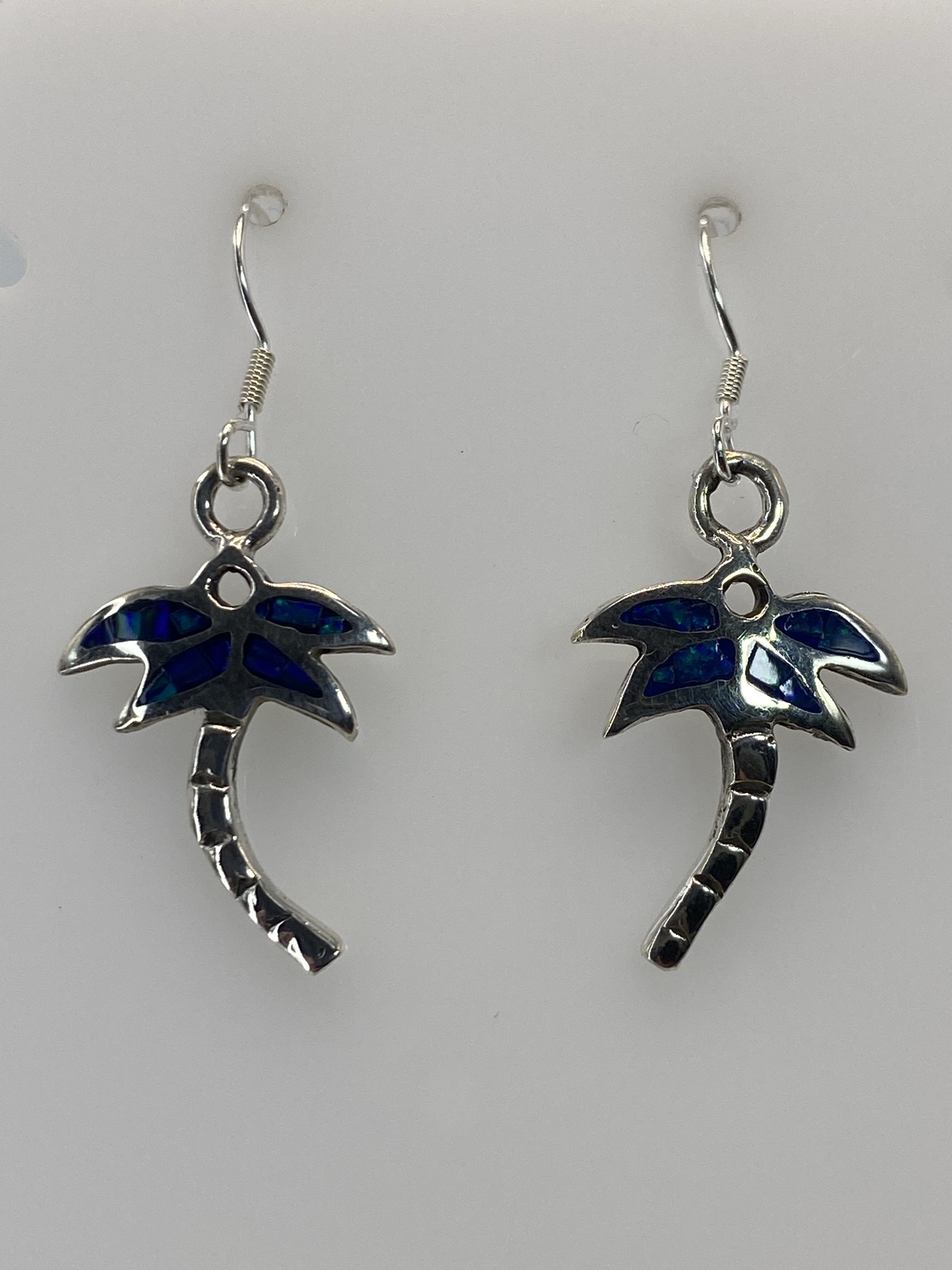 Aretes de Plata con Ópalo de Fuego Azul — Taxco 950