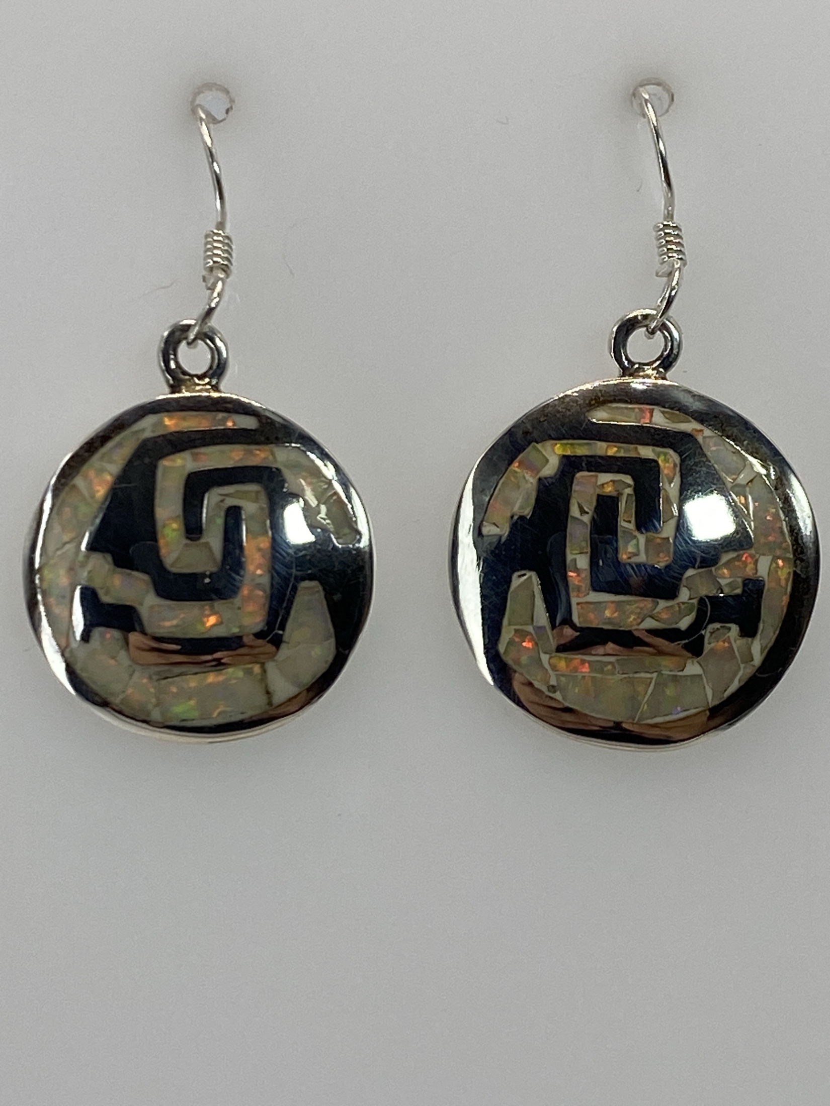 Aretes de Plata 950 con Ópalo de Fuego — Taxco