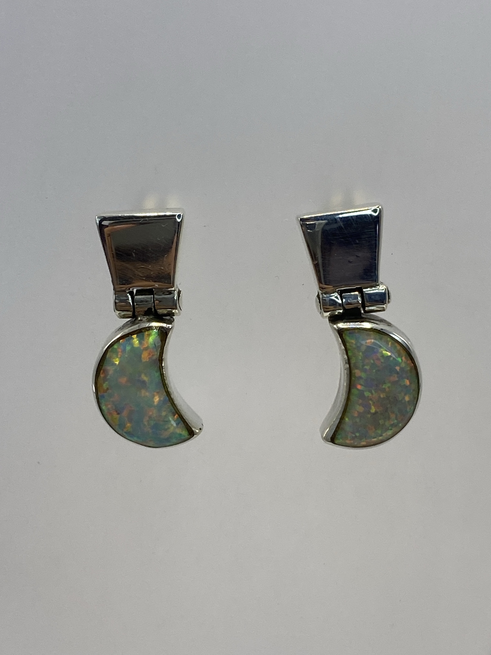 Aretes de Plata 950 con Ópalo de Fuego — Taxco