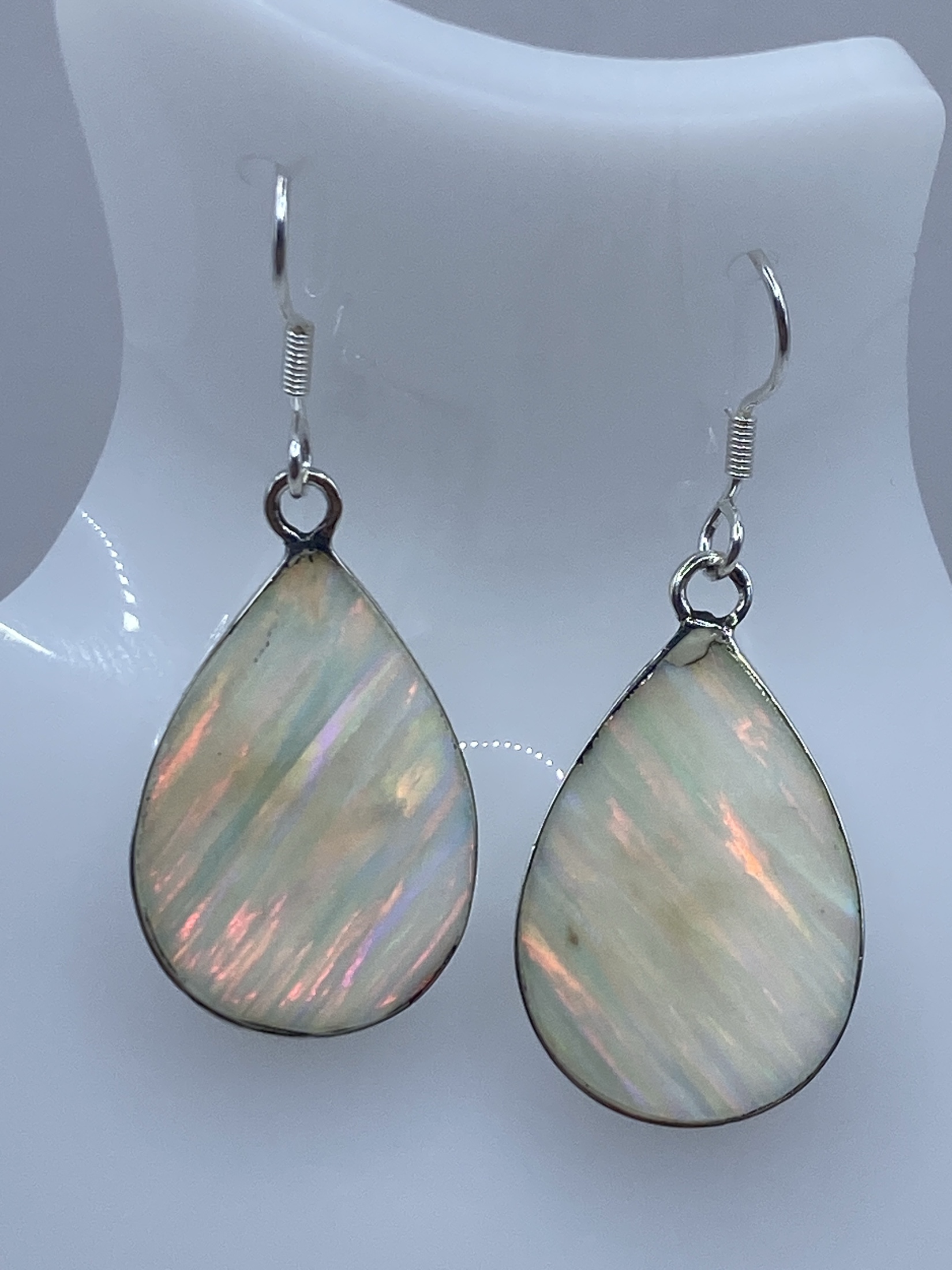Aretes Plata con Ópalo de Fuego — Taxco 925