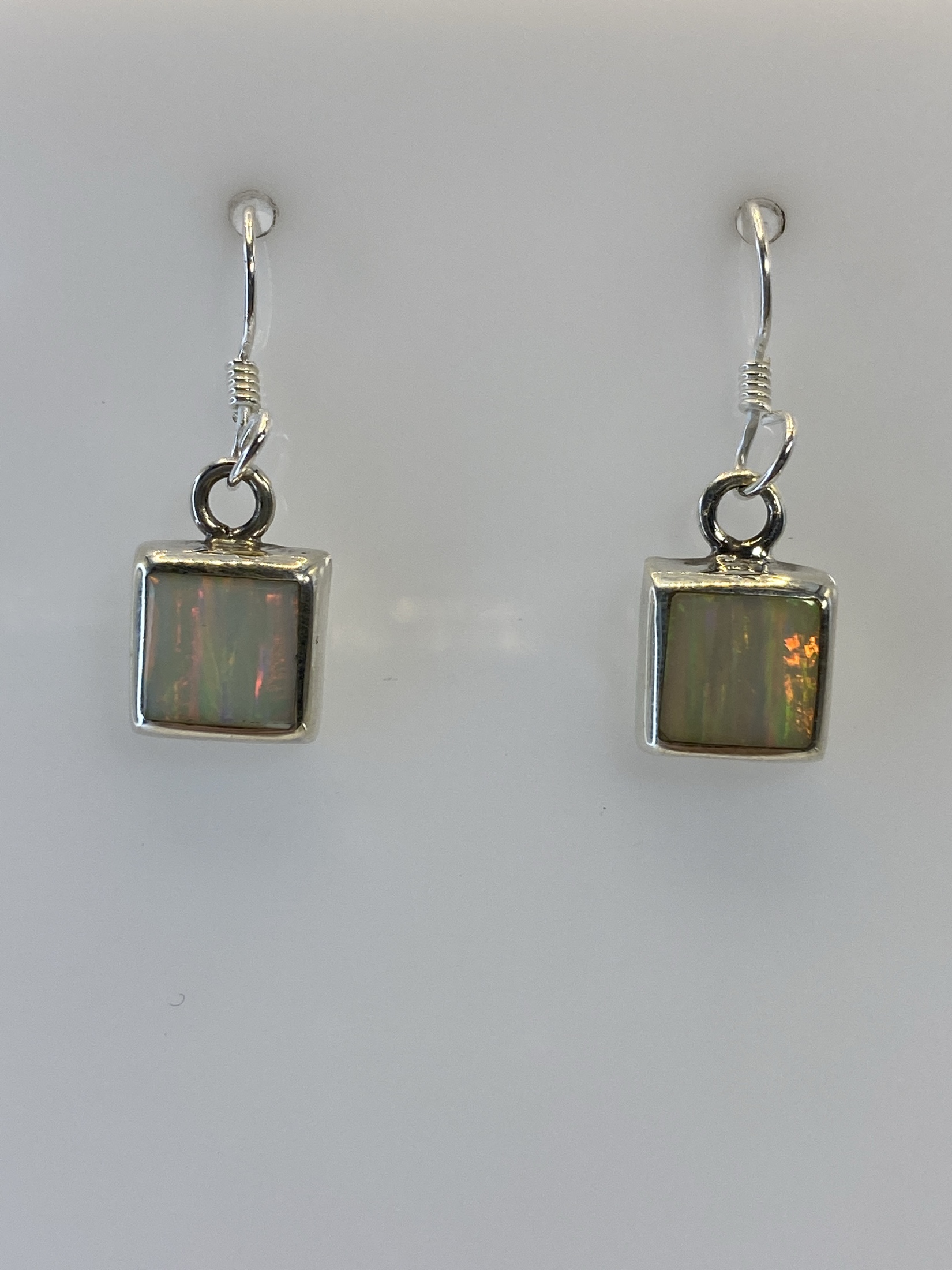 Aretes de Plata con Ópalo de Fuego — Taxco 925