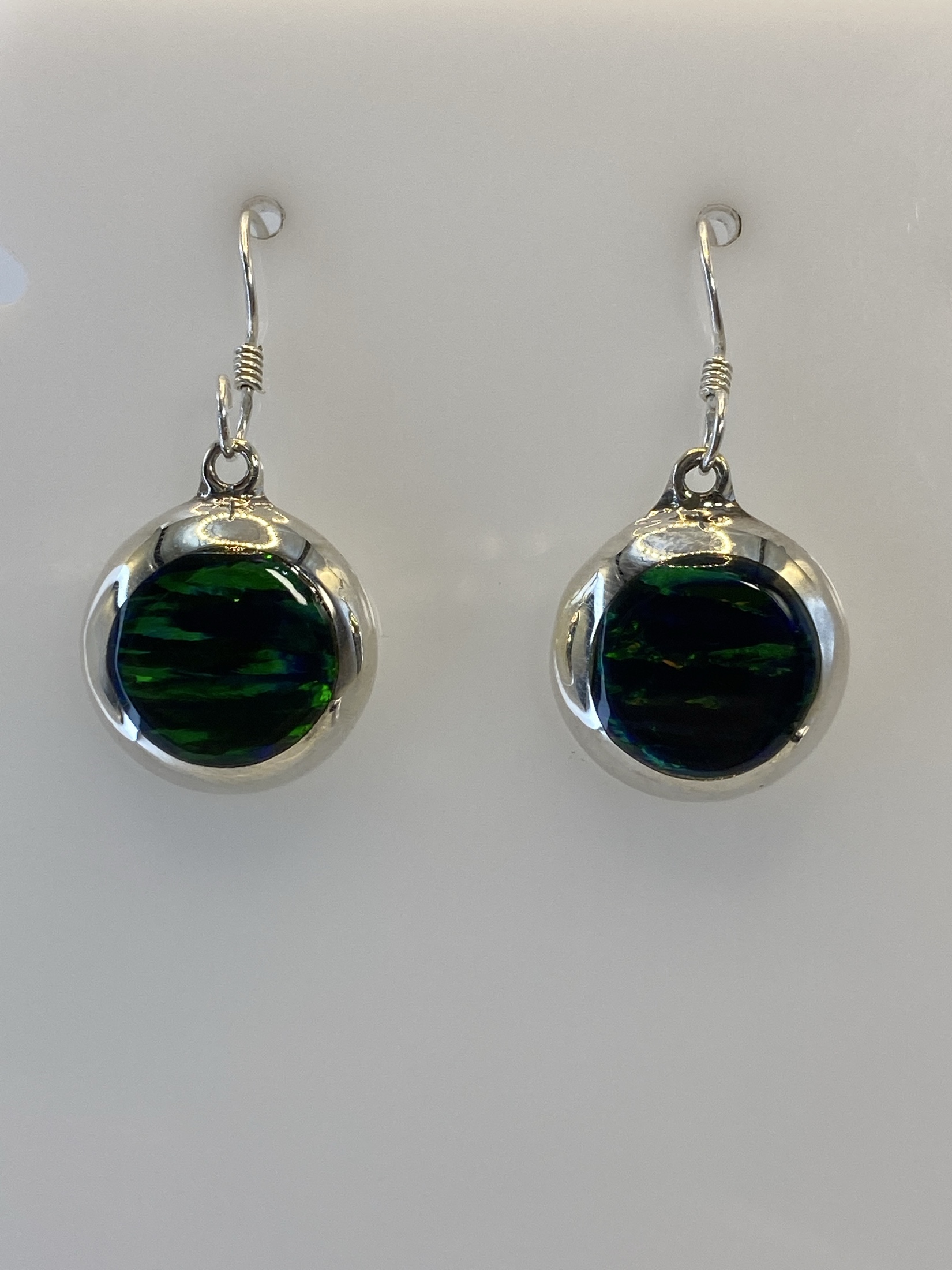 Aretes de Plata con Ópalo de Fuego — Taxco 925