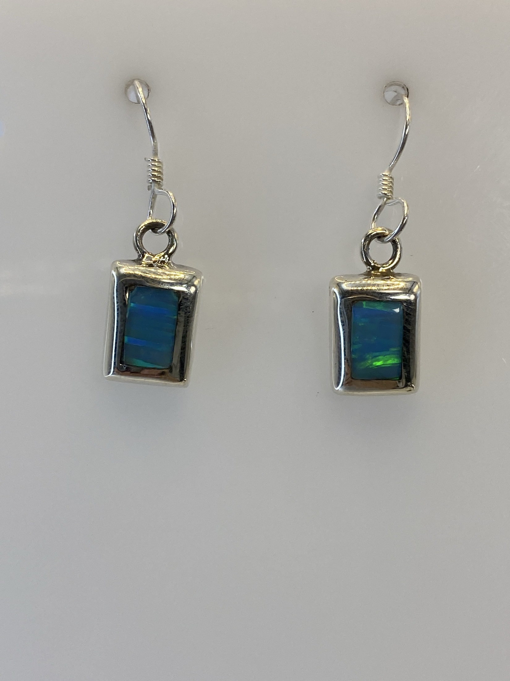 Aretes Plata 925 Ópalo de Fuego Multicolor — Taxco