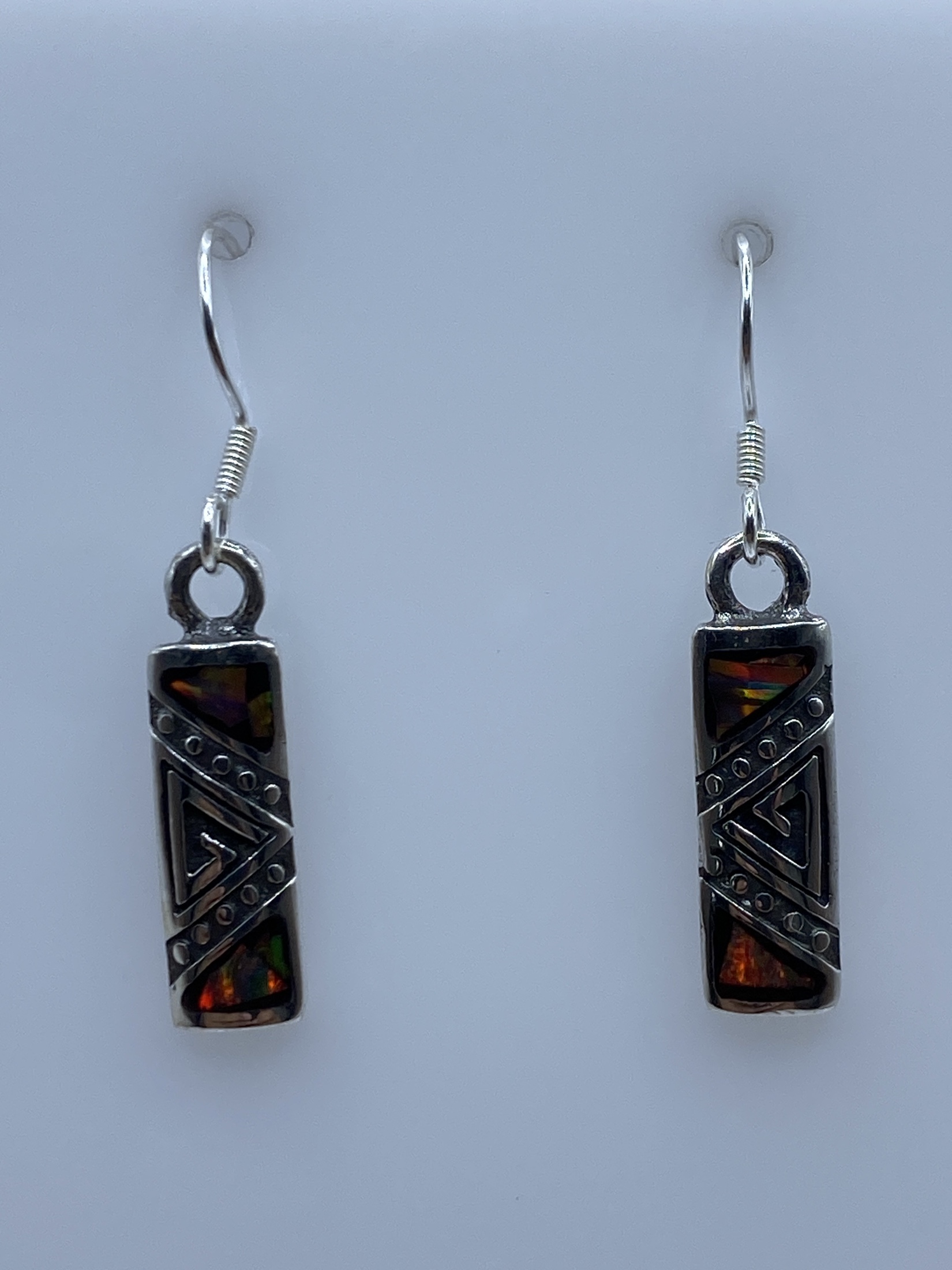 Aretes de Plata 950 con Ópalo de Fuego — Taxco