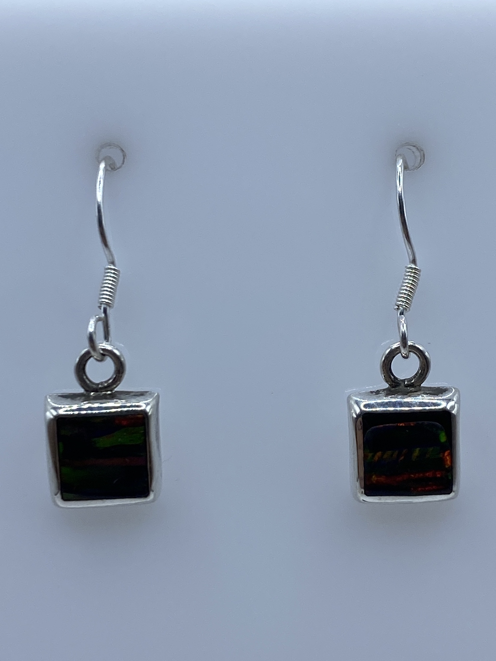Aretes Plata con Ópalo de Fuego — Taxco 925