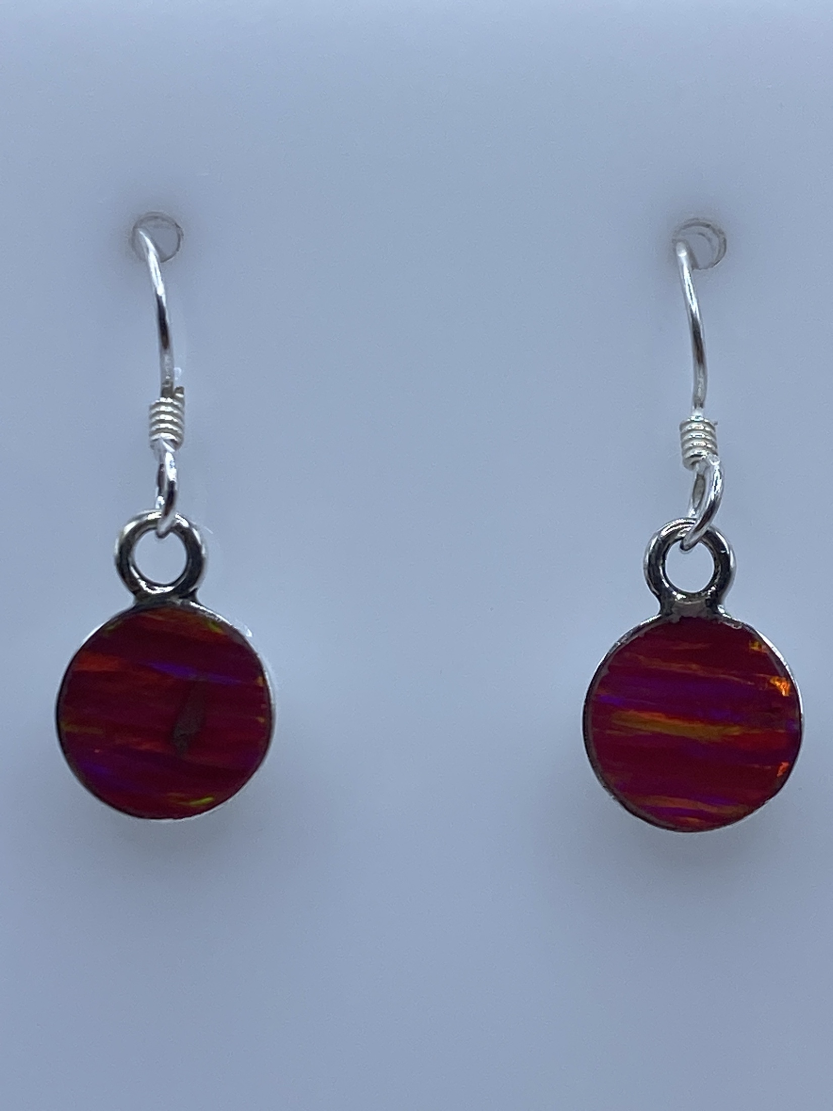 Aretes Plata Ópalo de Fuego Rosa — Taxco 925