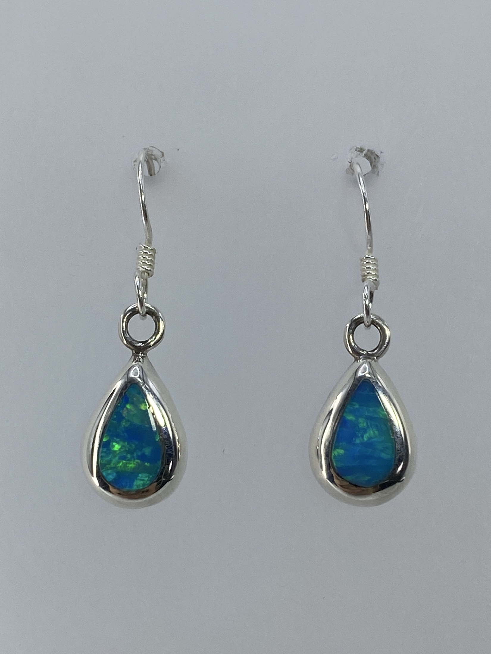 Aretes de Plata con Opalo de Fuego — Taxco 925