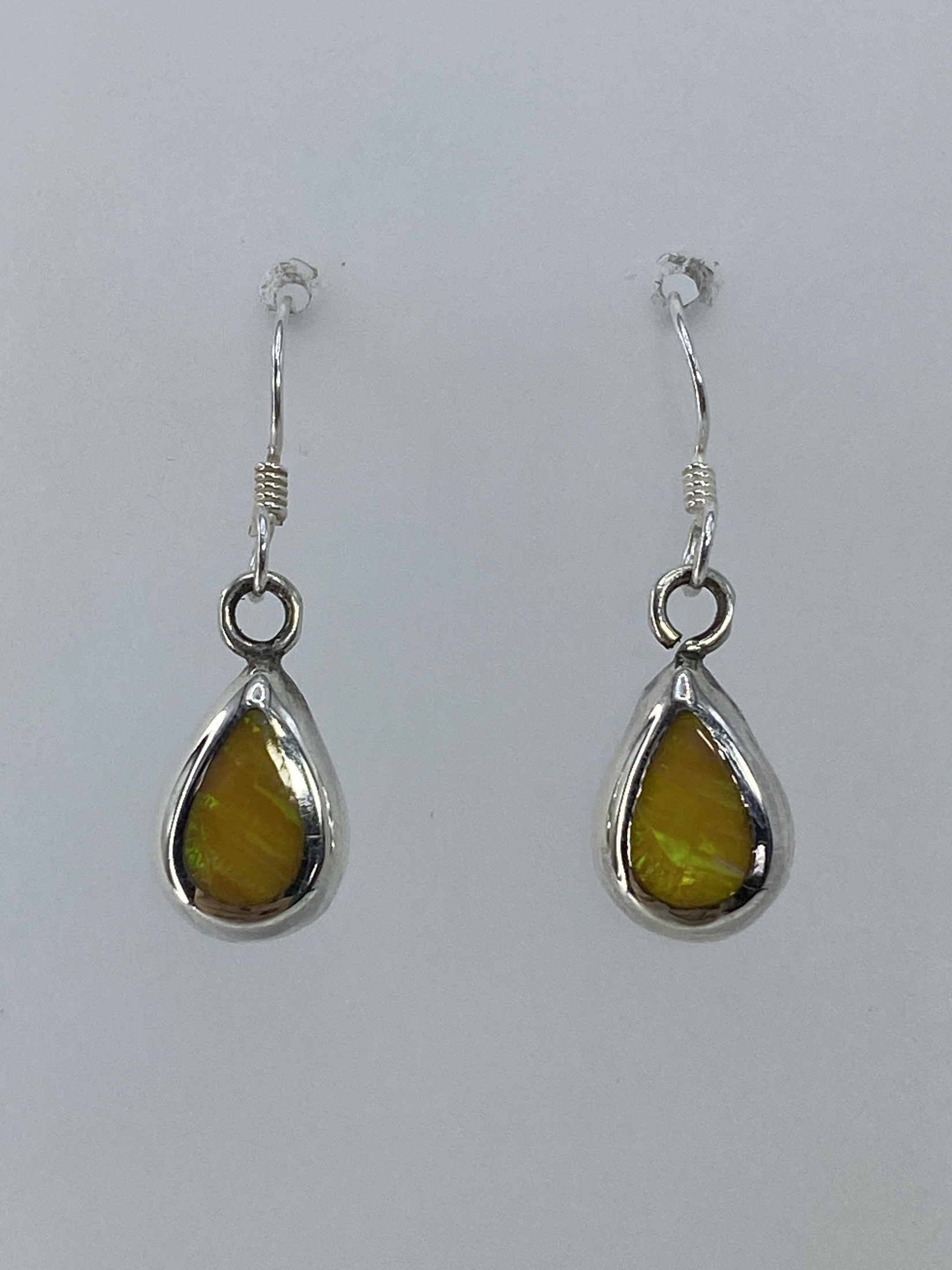 Aretes de Plata con Ópalo de Fuego — Taxco 925