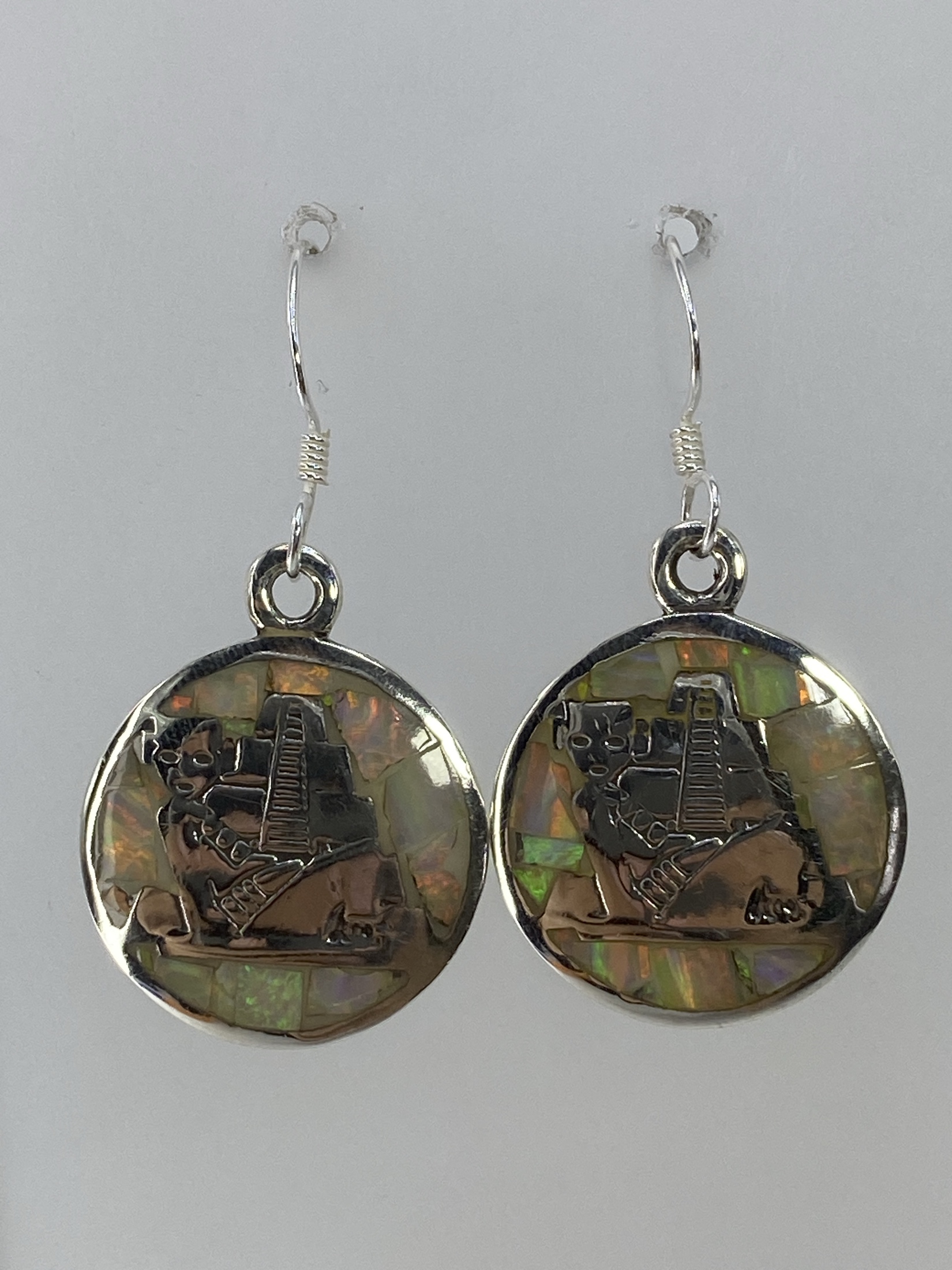 Aretes Plata Ópalo de Fuego Multicolor — Taxco 950