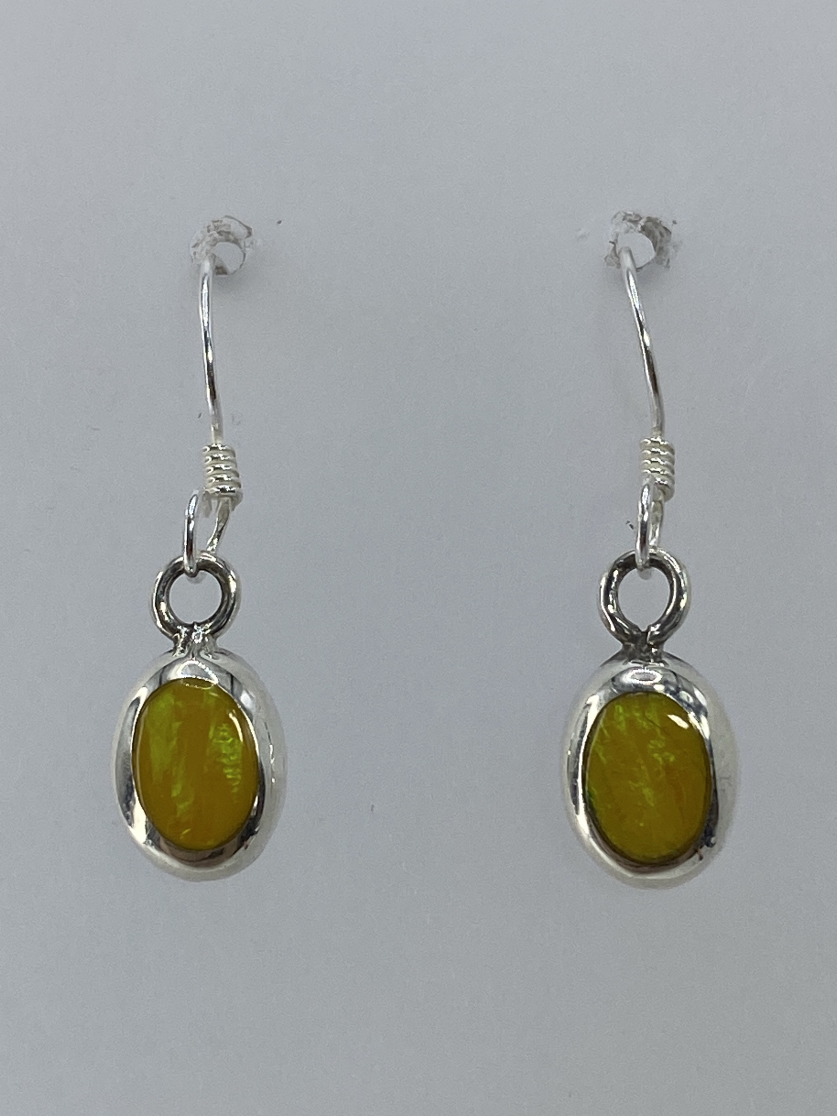 Aretes de Plata con Ópalo de Fuego — Taxco 925