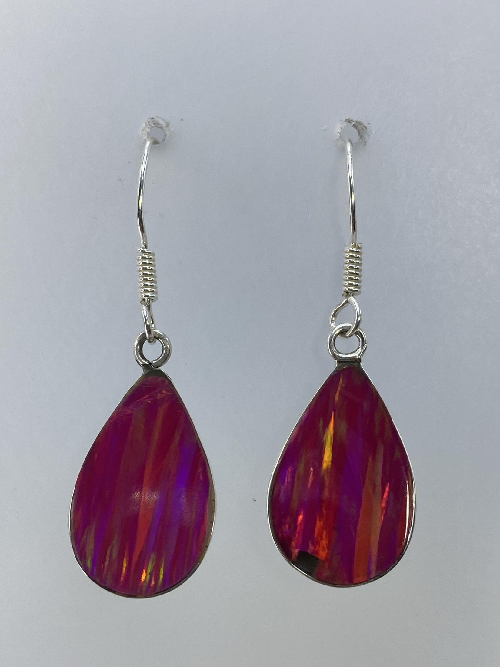 Aretes de Plata con Ópalo de Fuego — Taxco 925