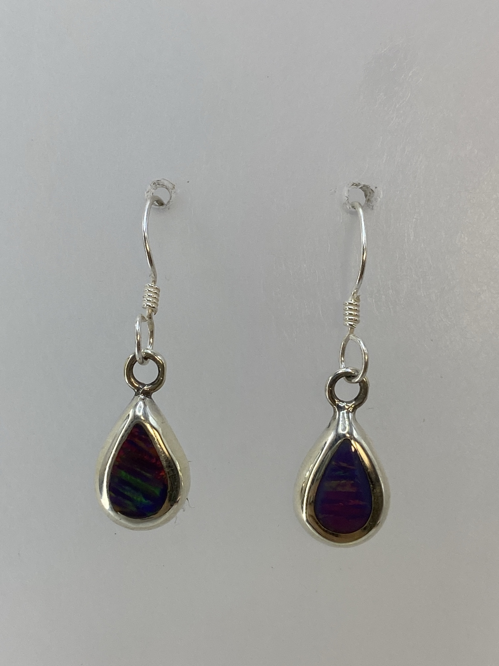 Aretes de Plata con Ópalo de Fuego — Taxco 925