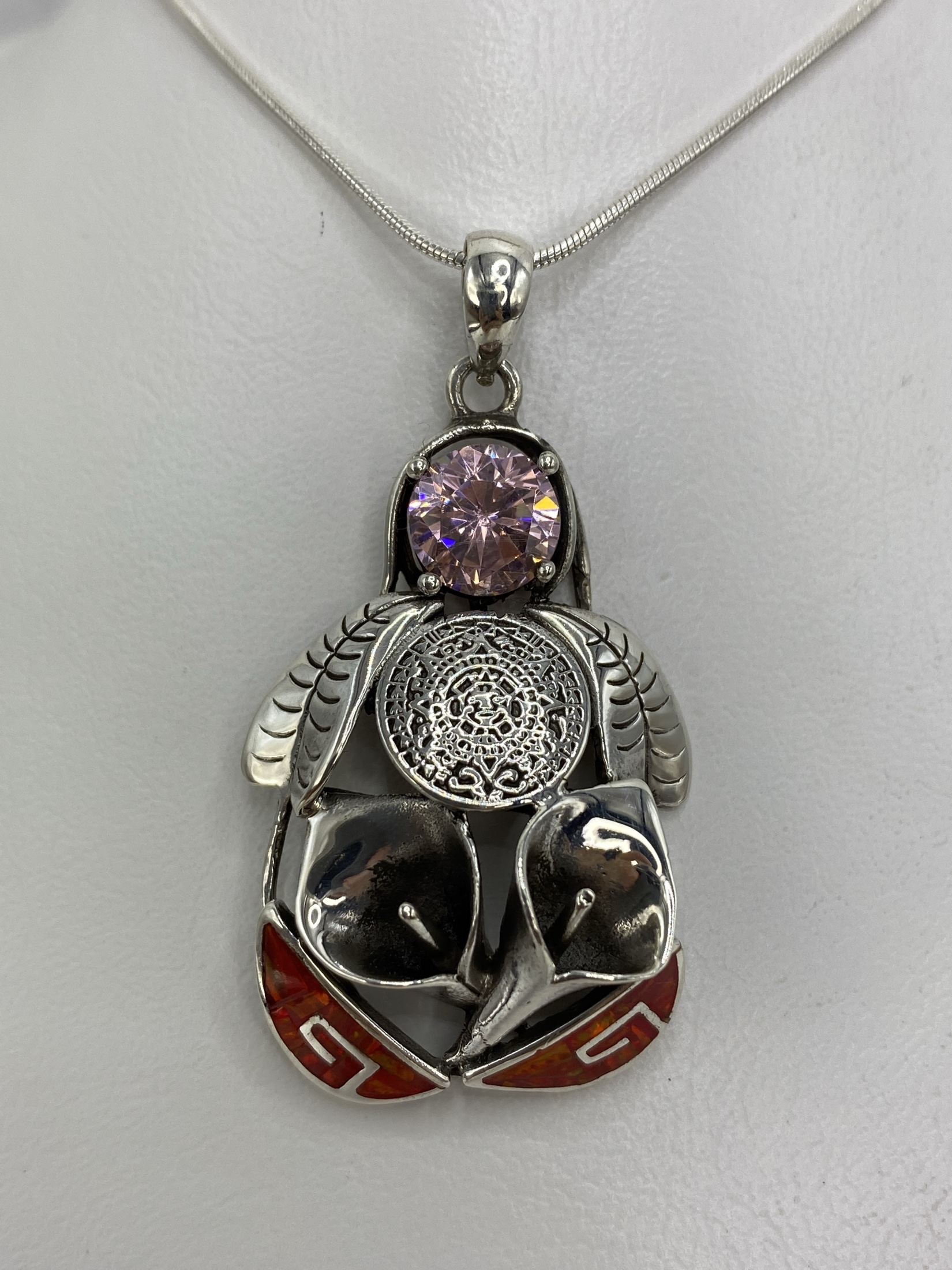 Dije Plata Escarabajo Ópalo de Fuego — Taxco 950
