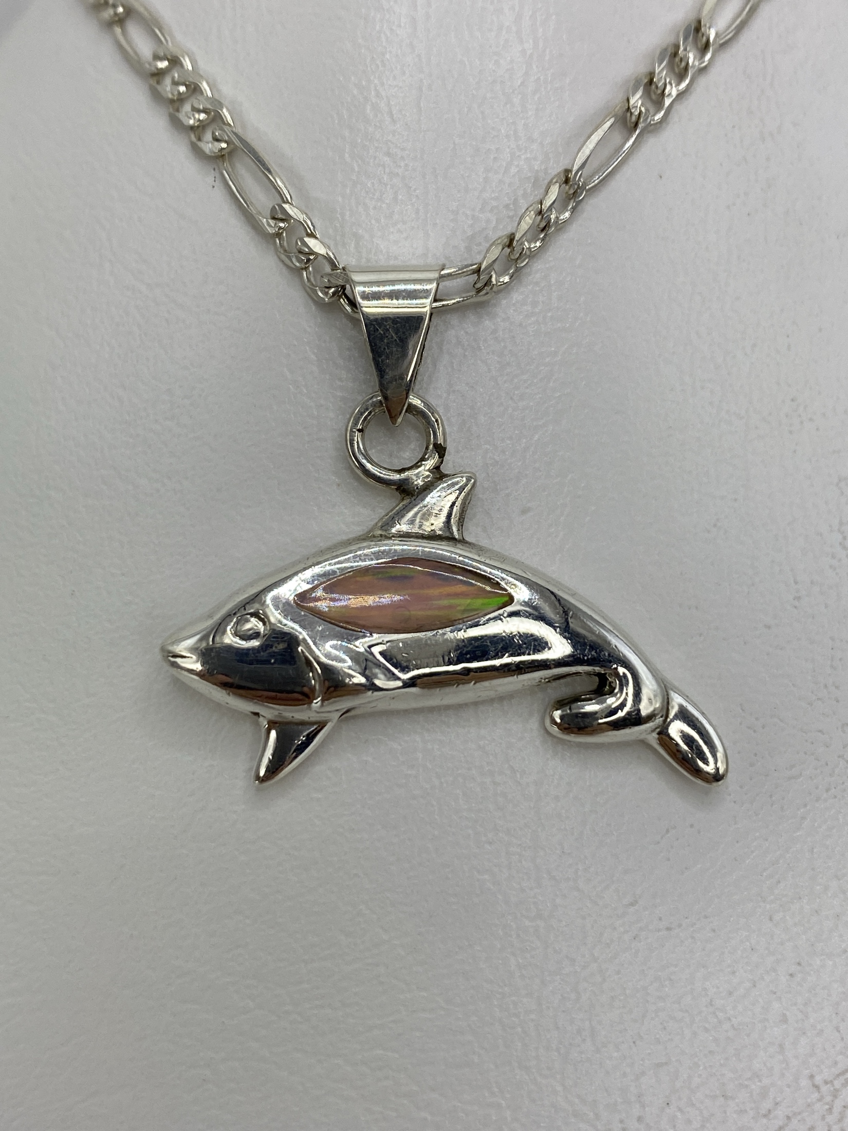 Dije Tiburón Plata 925 con Ópalo de Fuego — Taxco