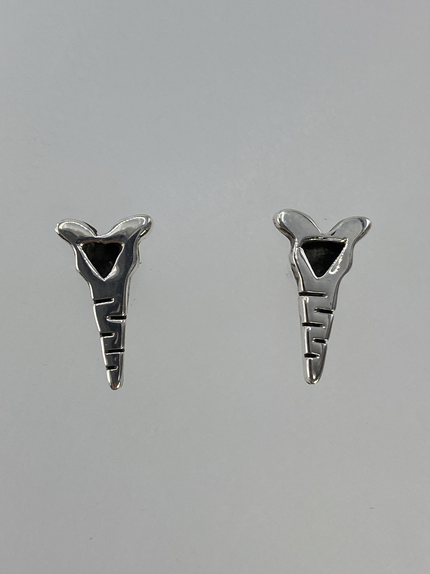 Aretes Cartoneado Prehispánico — Taxco 925