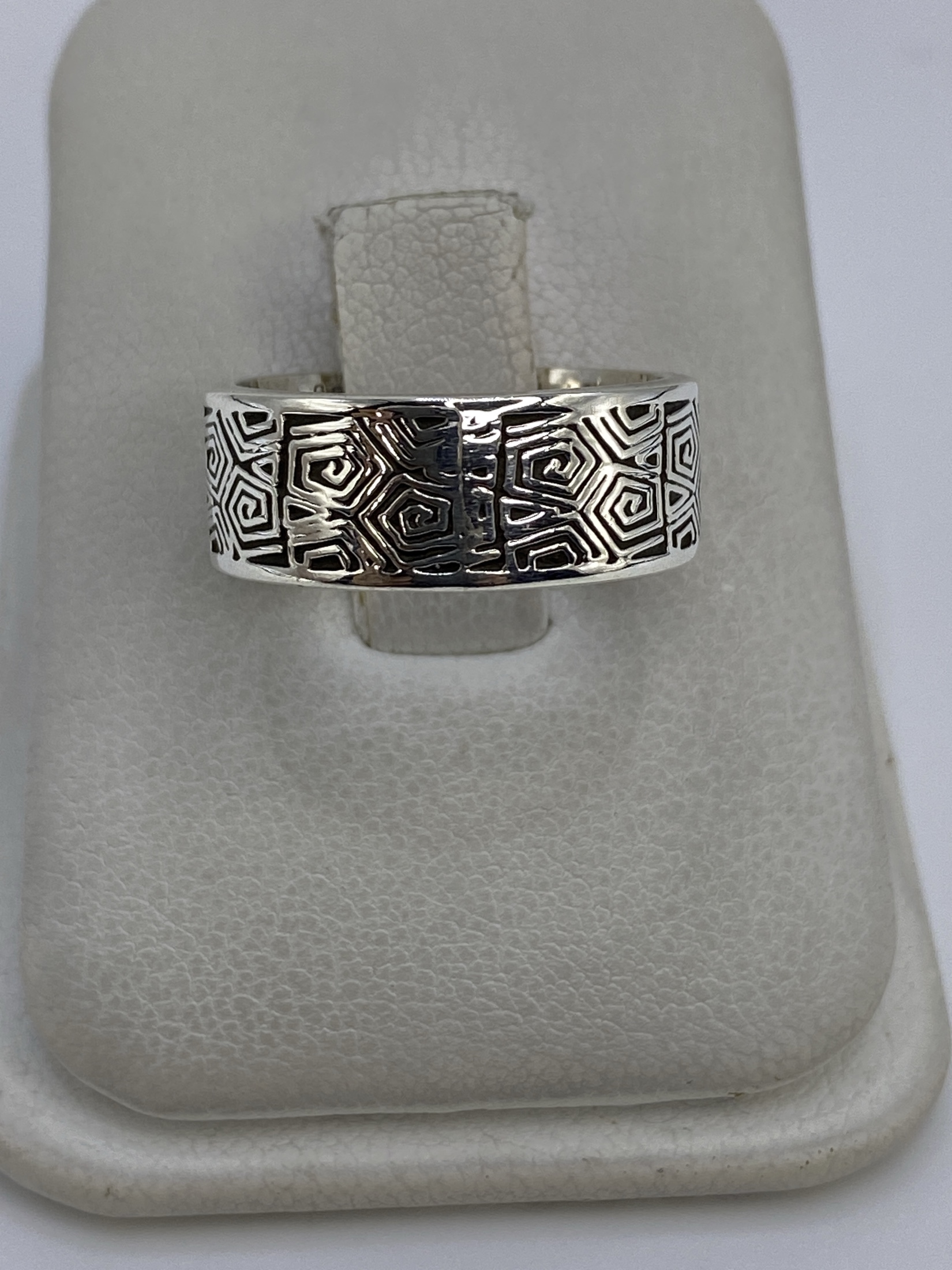 Anillo de Plata Prehispánico Geométrico — Taxco 925