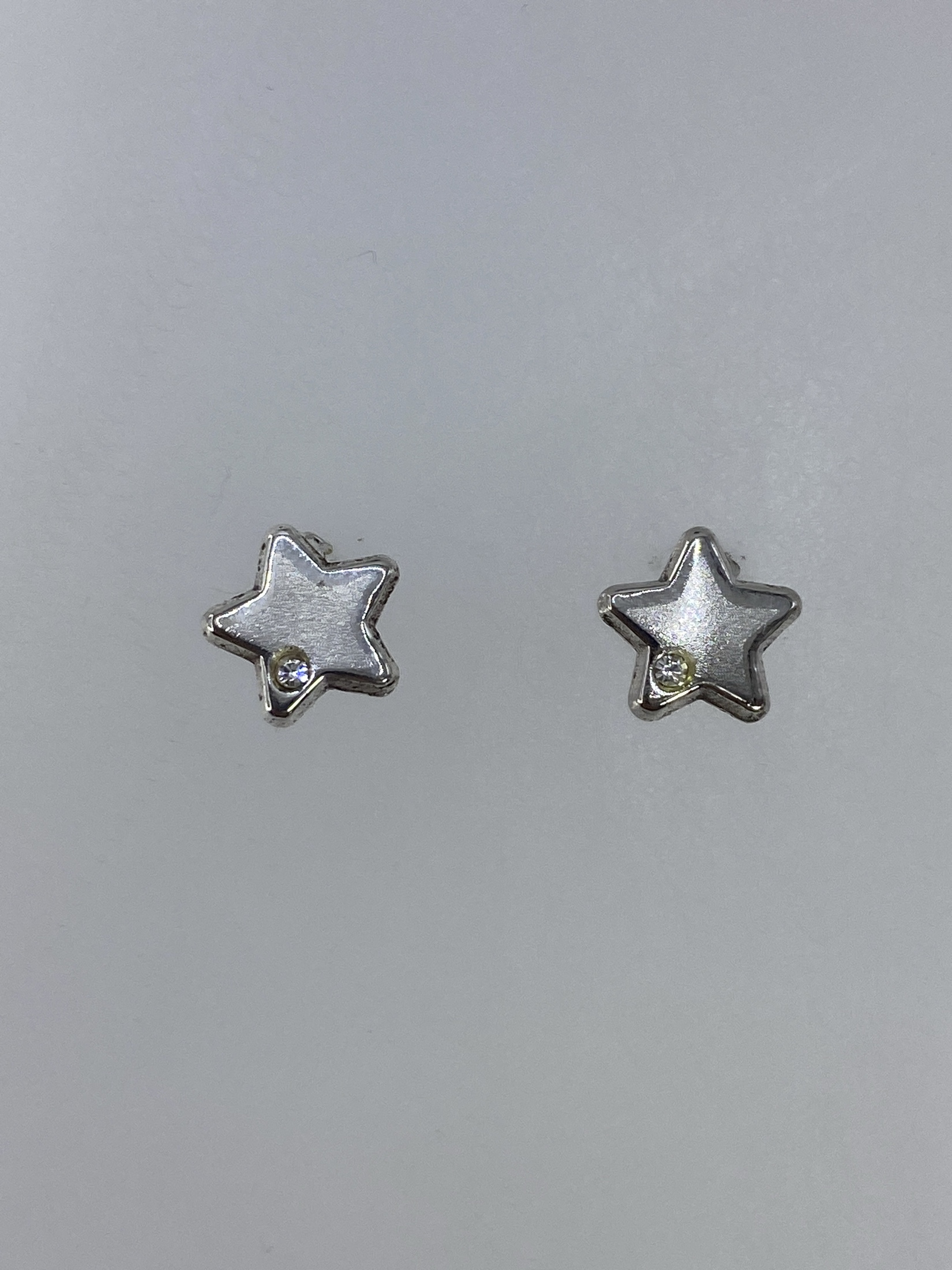 Aretes de Plata Cartoneado Estrella — Taxco 925