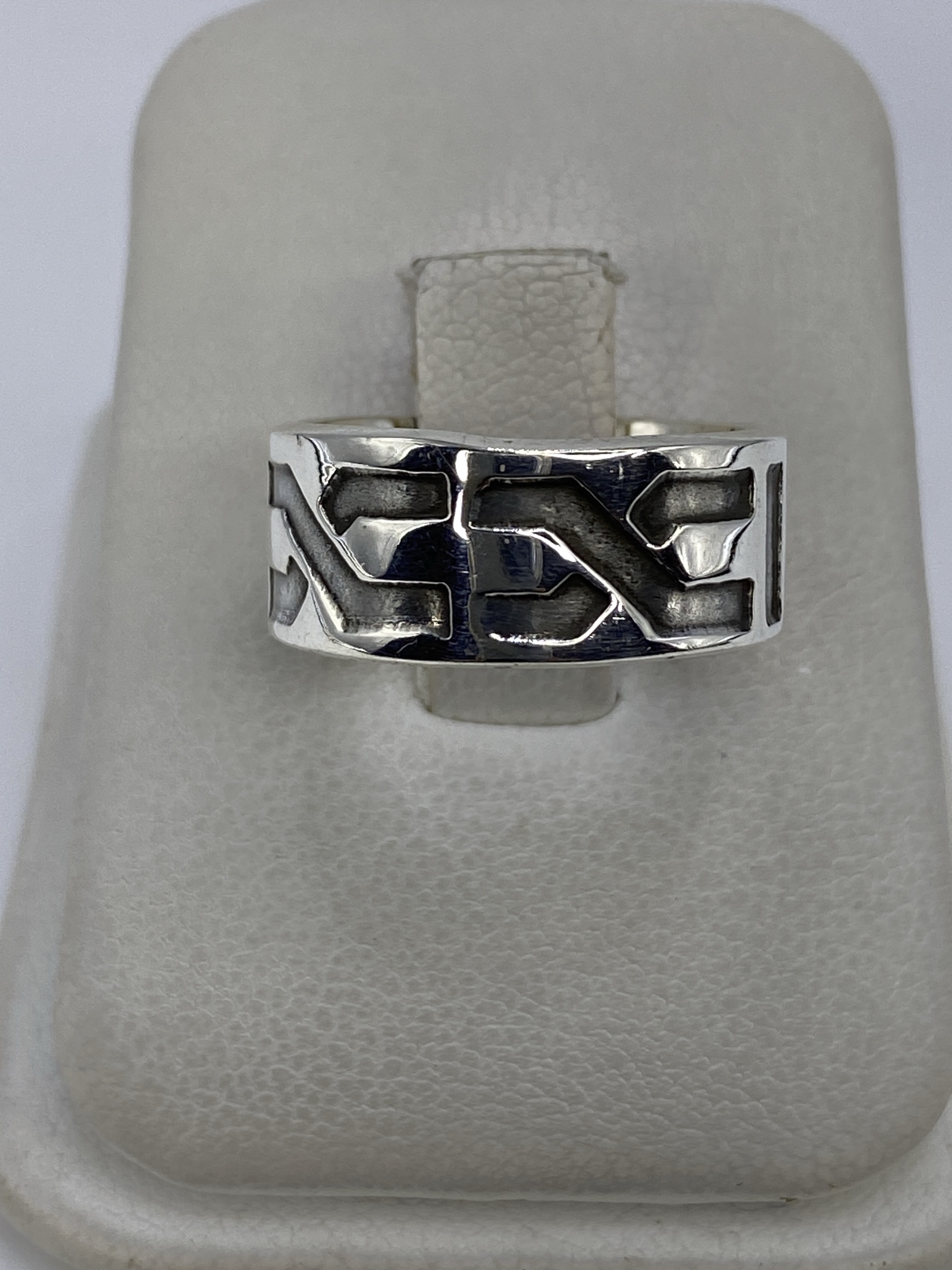 Anillo de Plata Eslabones Geométricos — Taxco 925