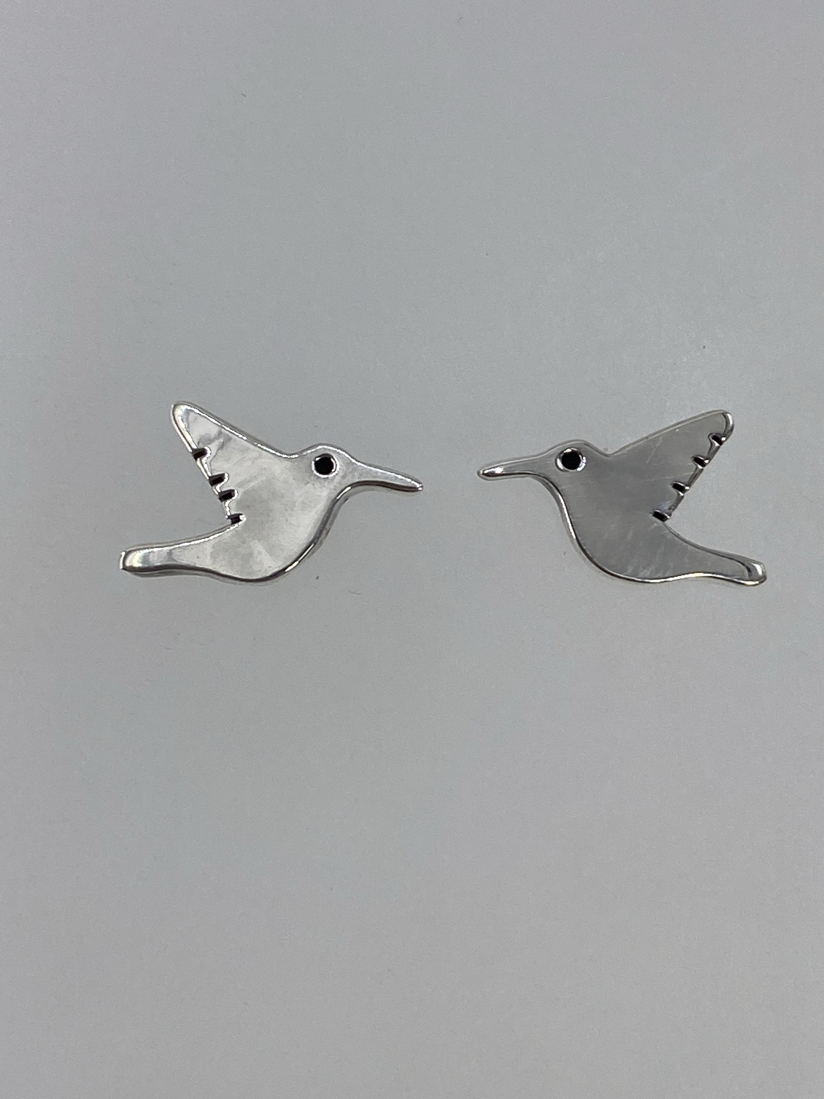 Aretes de Plata Cartoneado Colibrí — Taxco 925