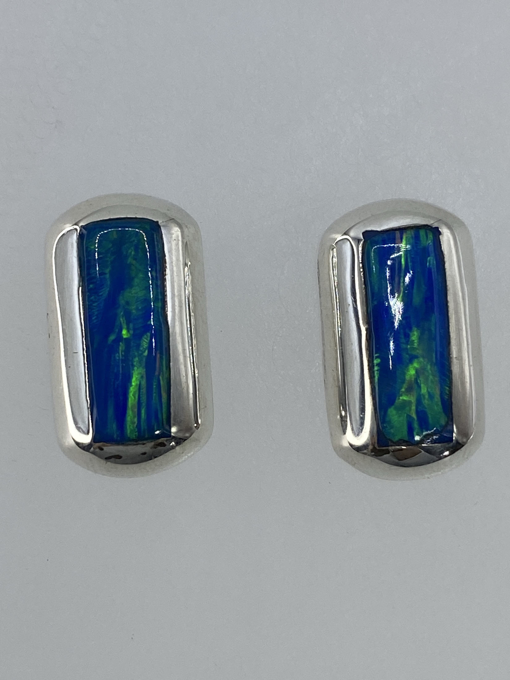 Aretes de Plata con Ópalo de Fuego — Taxco 925