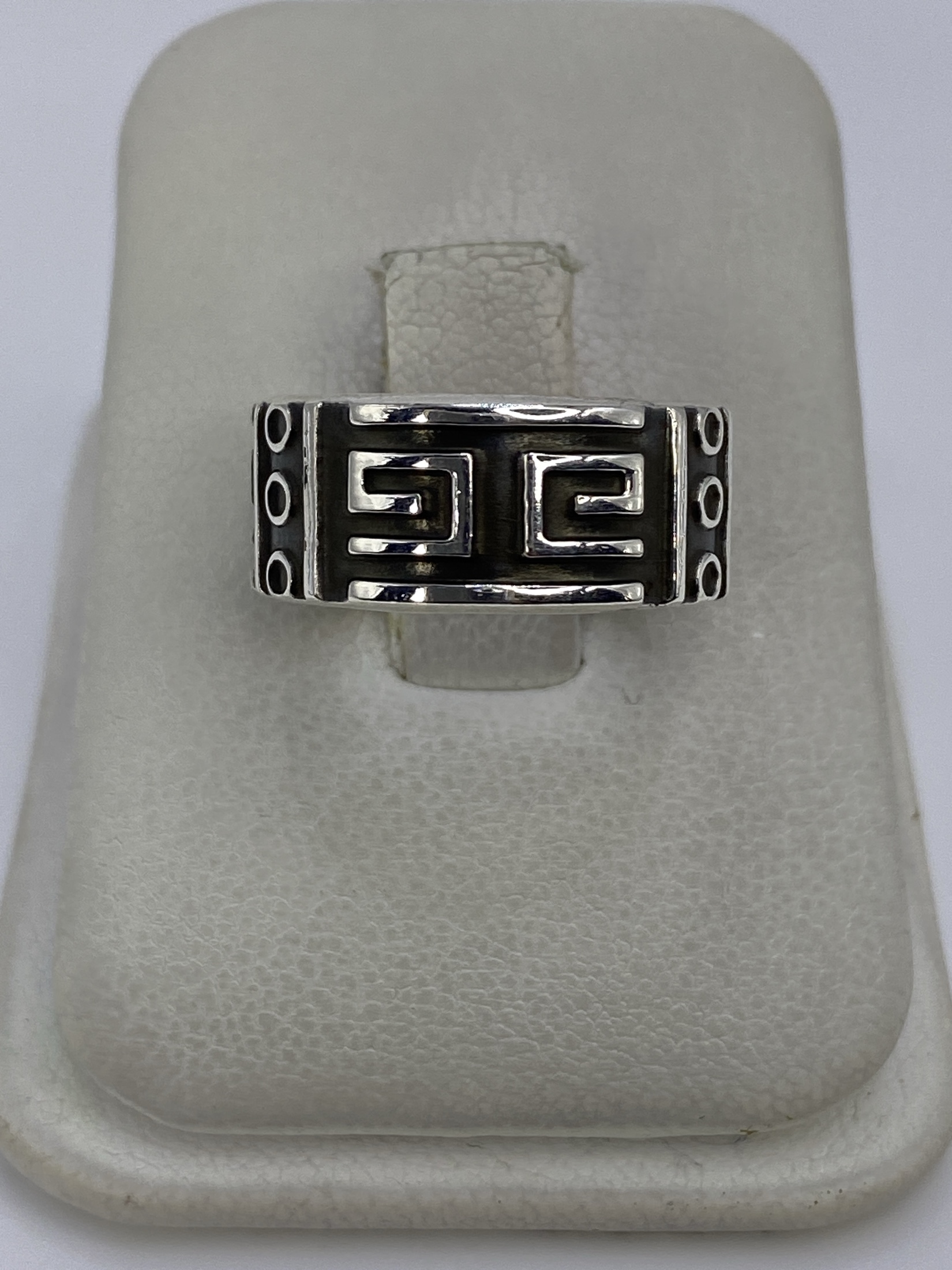 Anillo de Plata Repujado Geométrico — Taxco 925