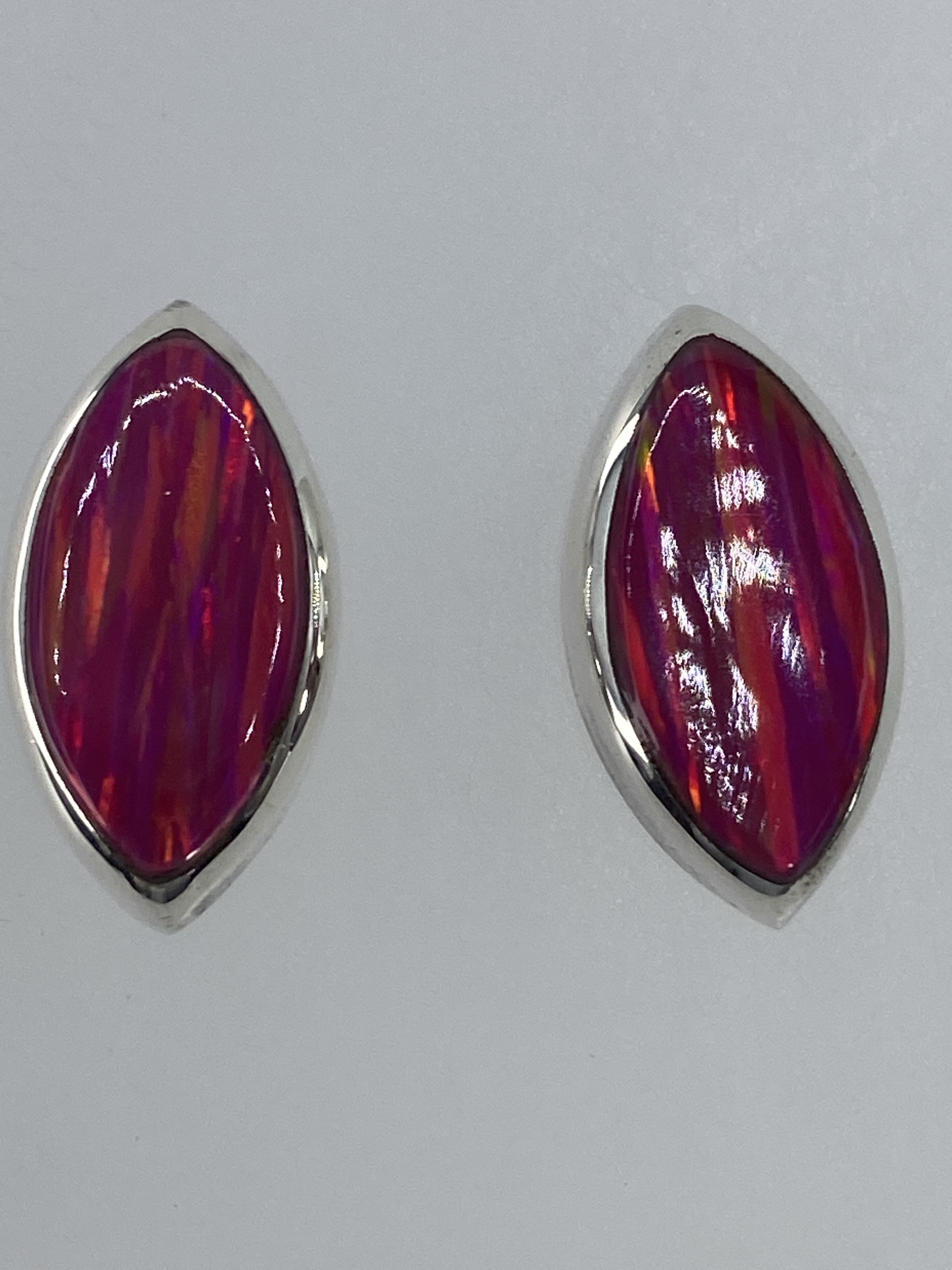 Aretes Plata Ópalo de Fuego Multicolor — Taxco 925