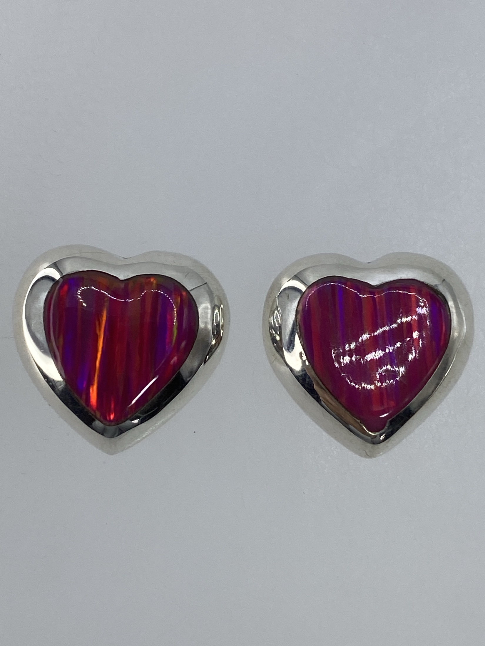 Aretes de Plata Ópalo de Fuego Multicolor — Taxco 925
