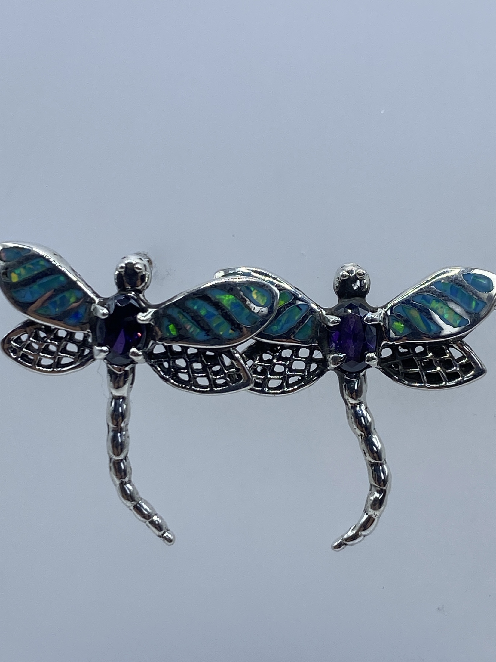 Aretes de Plata Libélula Ópalo de Fuego — Taxco 950