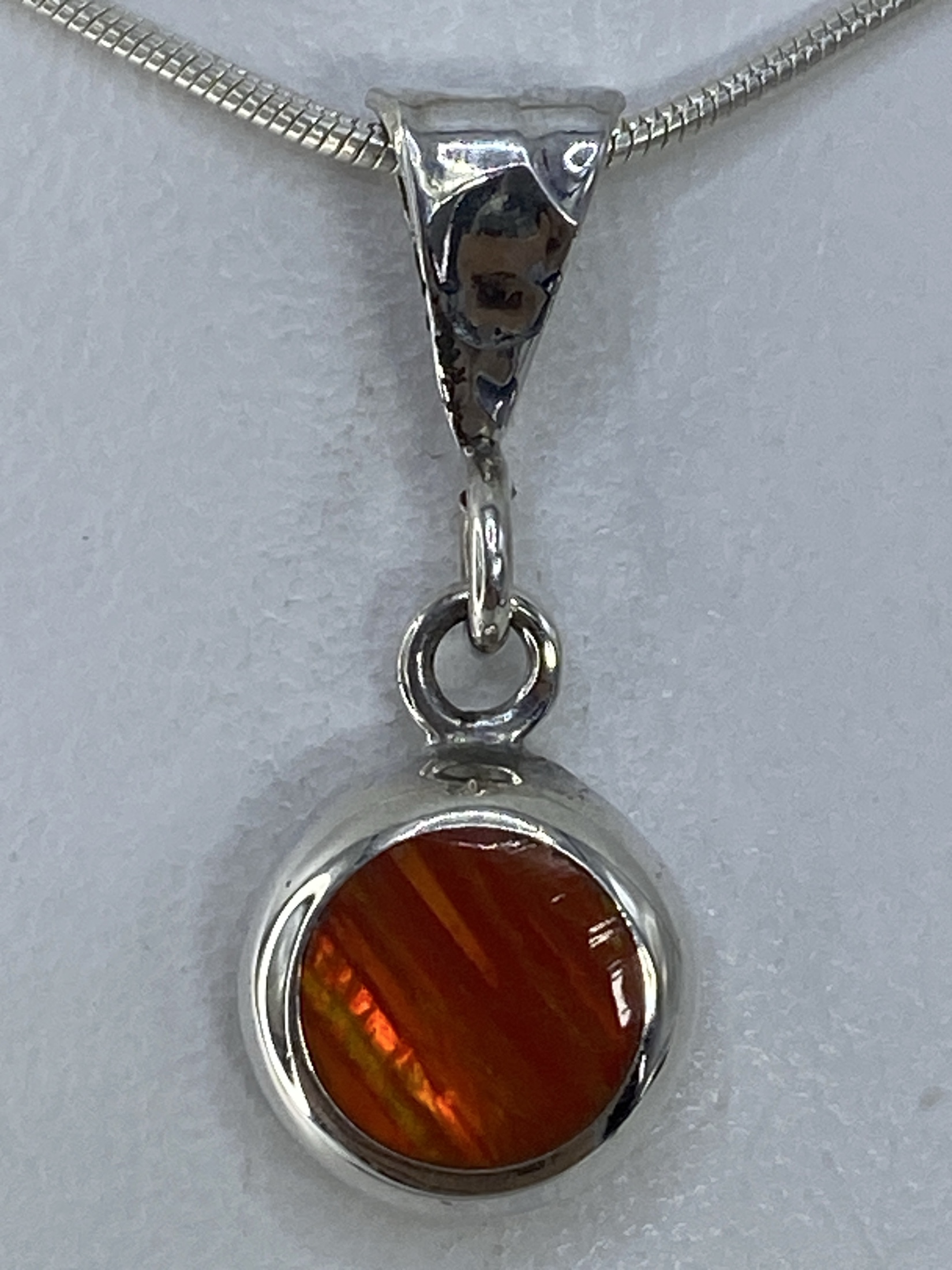 Dije de Plata con Ópalo de Fuego — Taxco 950