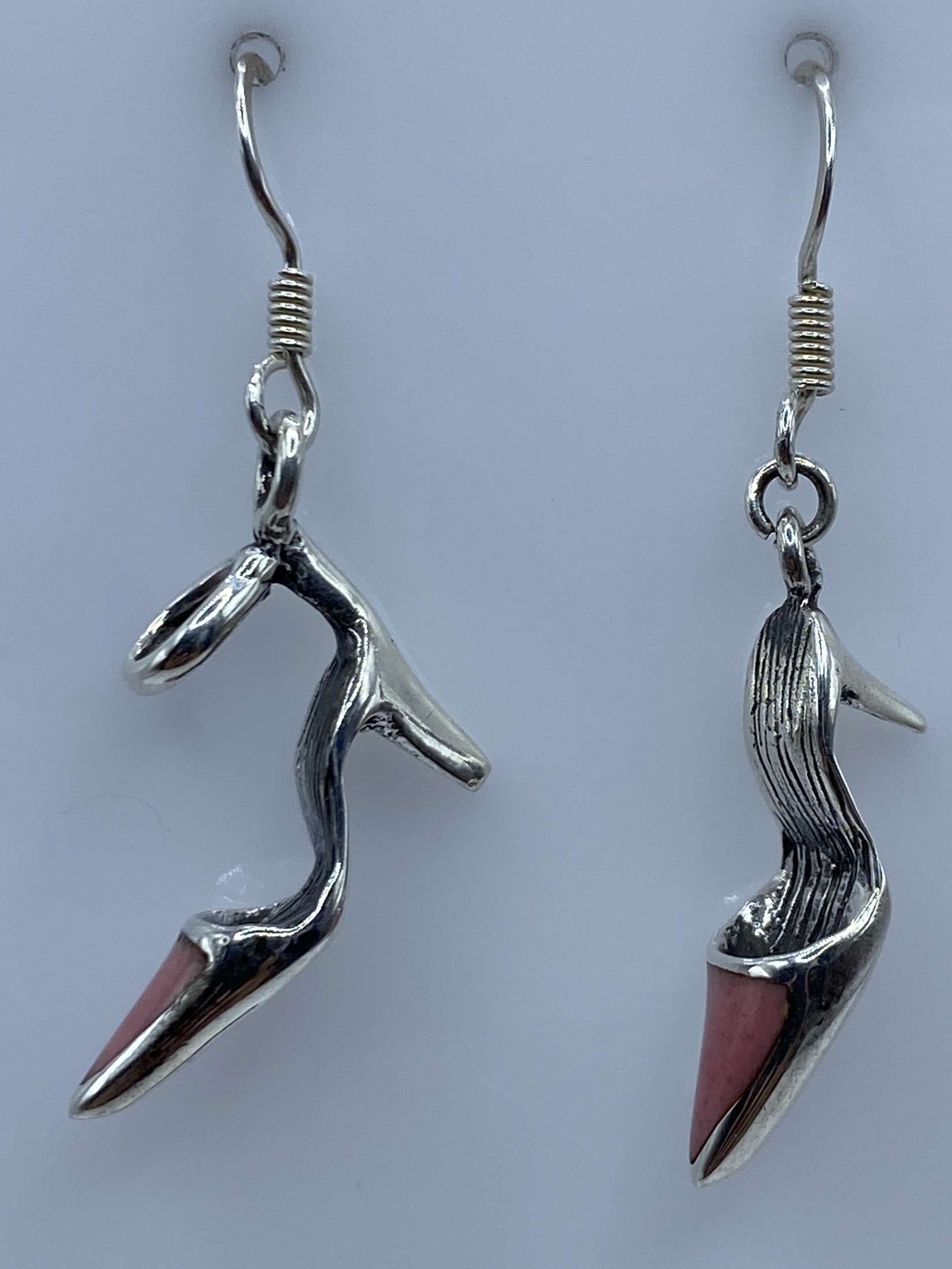 Aretes de Plata con Coral Rosa — Taxco 925
