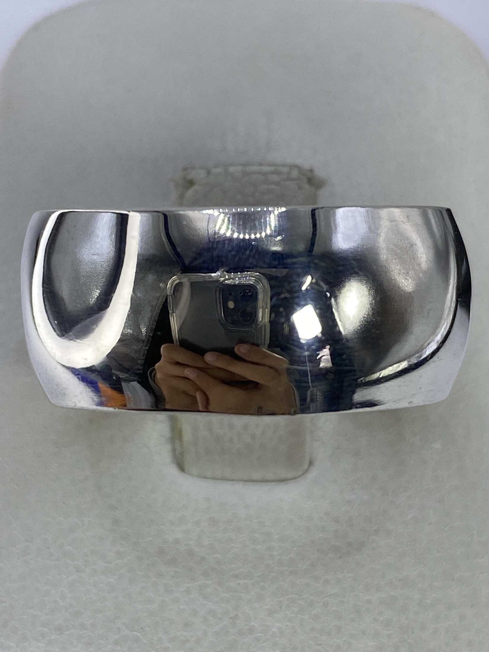 Anillo de Plata Espejo Pulido Taxco 925 — Talla 12