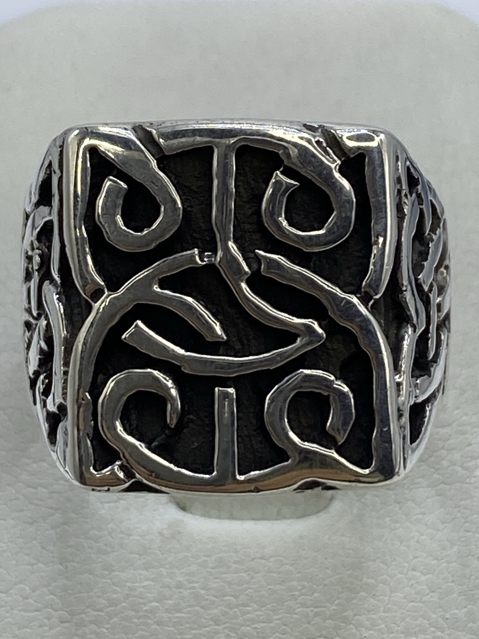 Anillo de Plata Calado Geométrico — Taxco 925