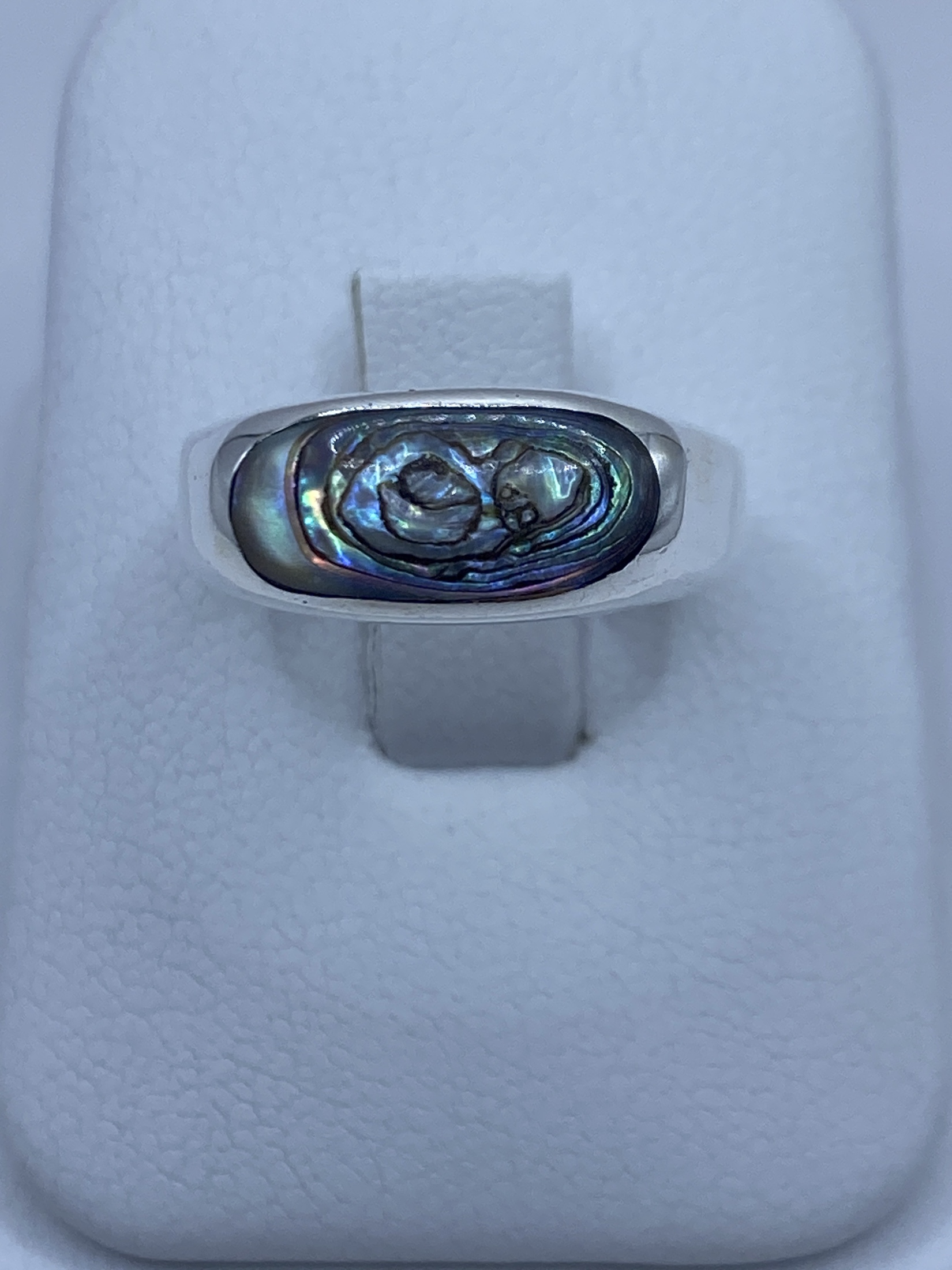 Anillo de Plata con Concha de Abulón — Taxco 925