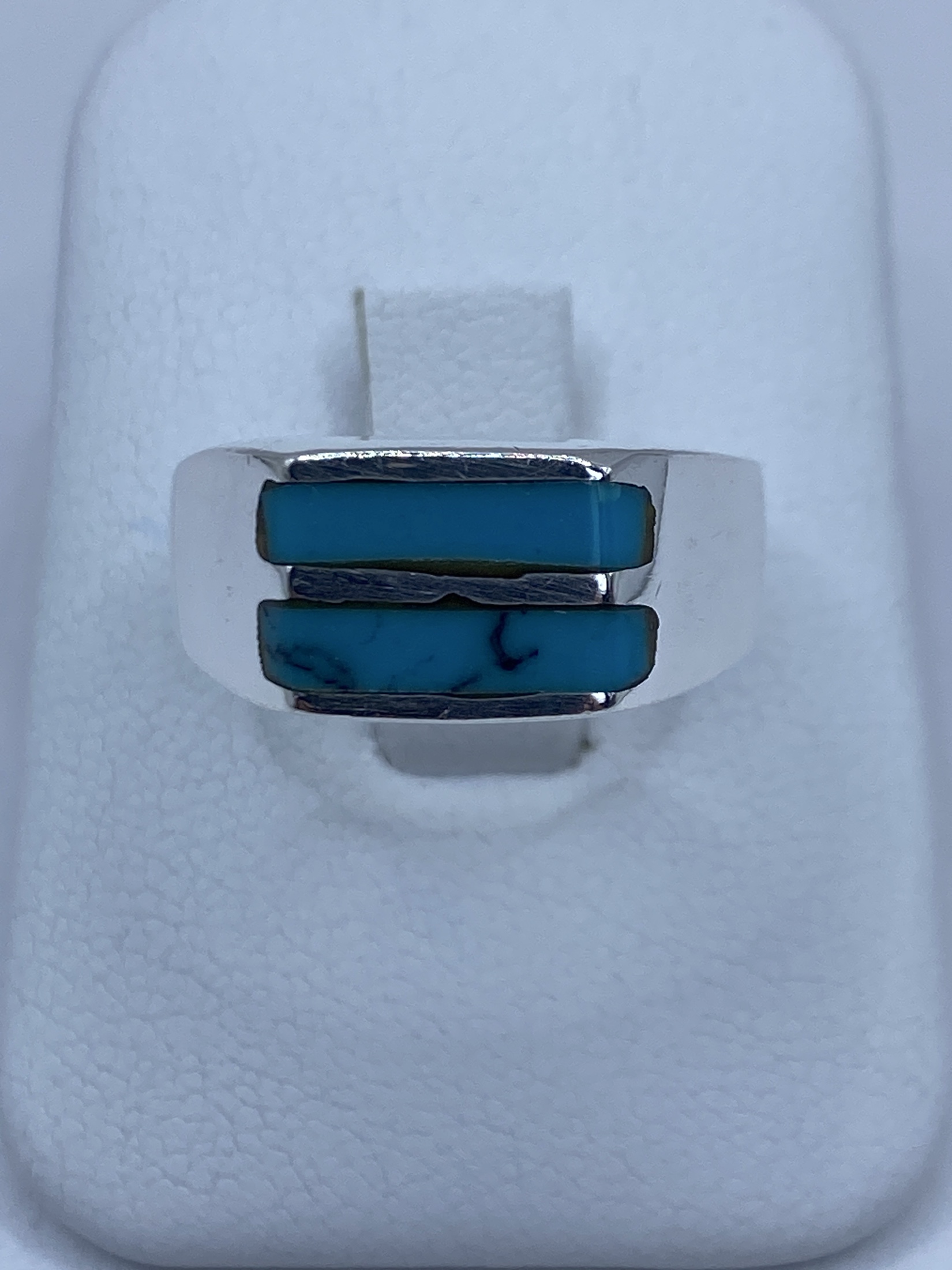 Anillo de Plata con Turquesa Azul — Taxco 925