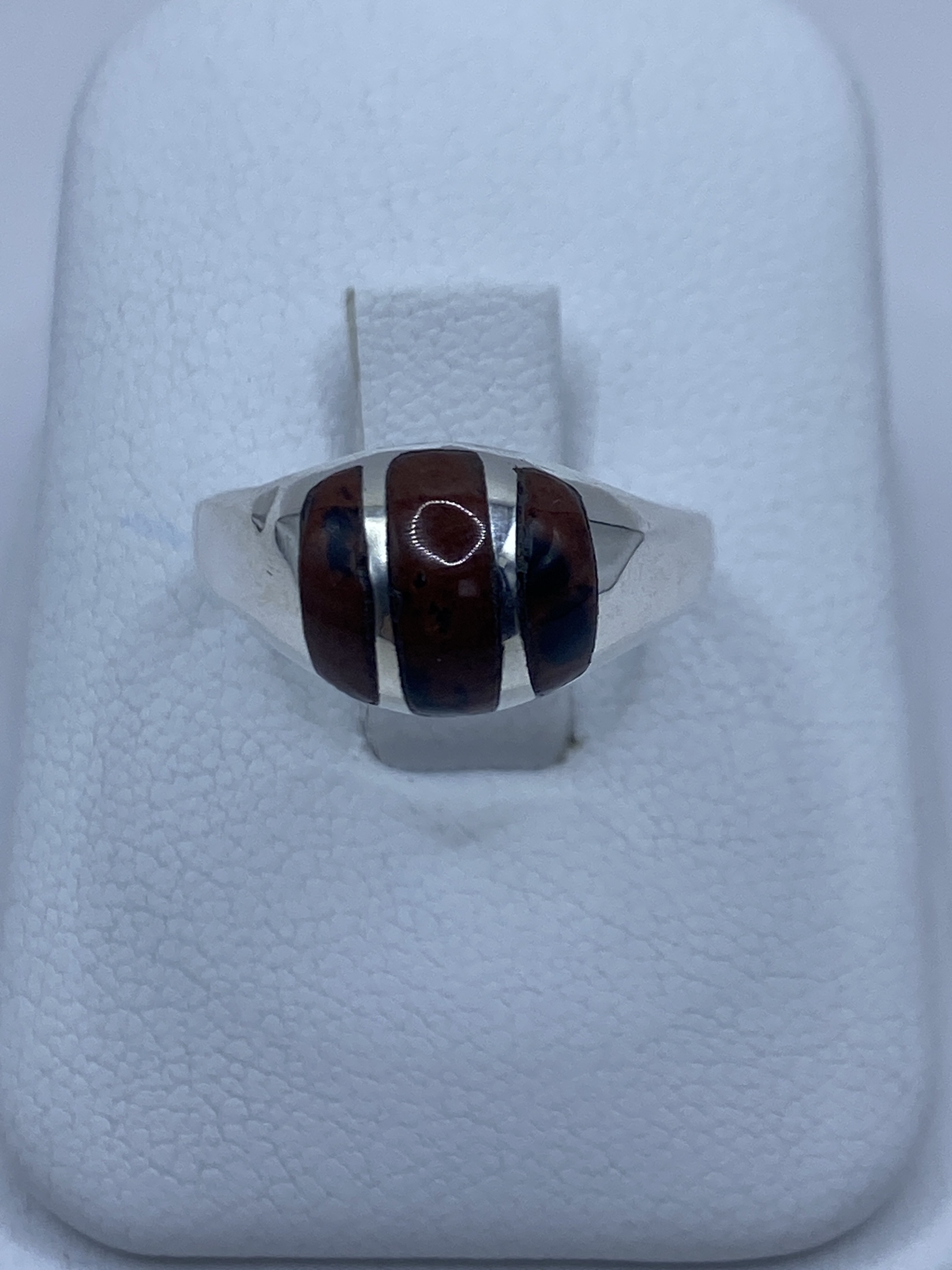 Anillo de Plata Ojo de Tigre Café — Unisex Taxco 925