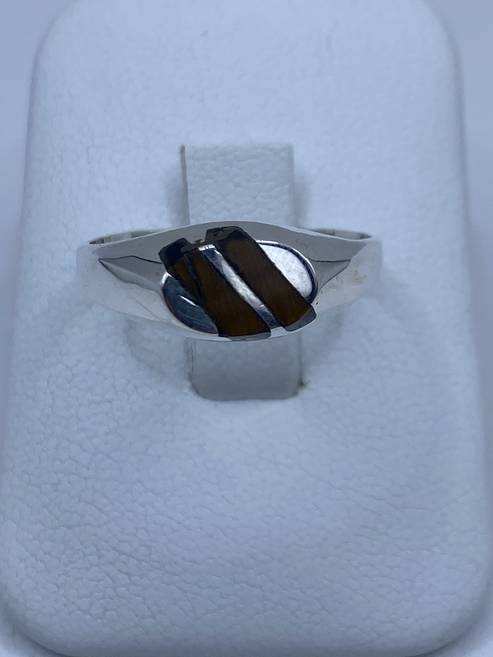 Anillo de Plata con Piedra Cafe — Taxco 925