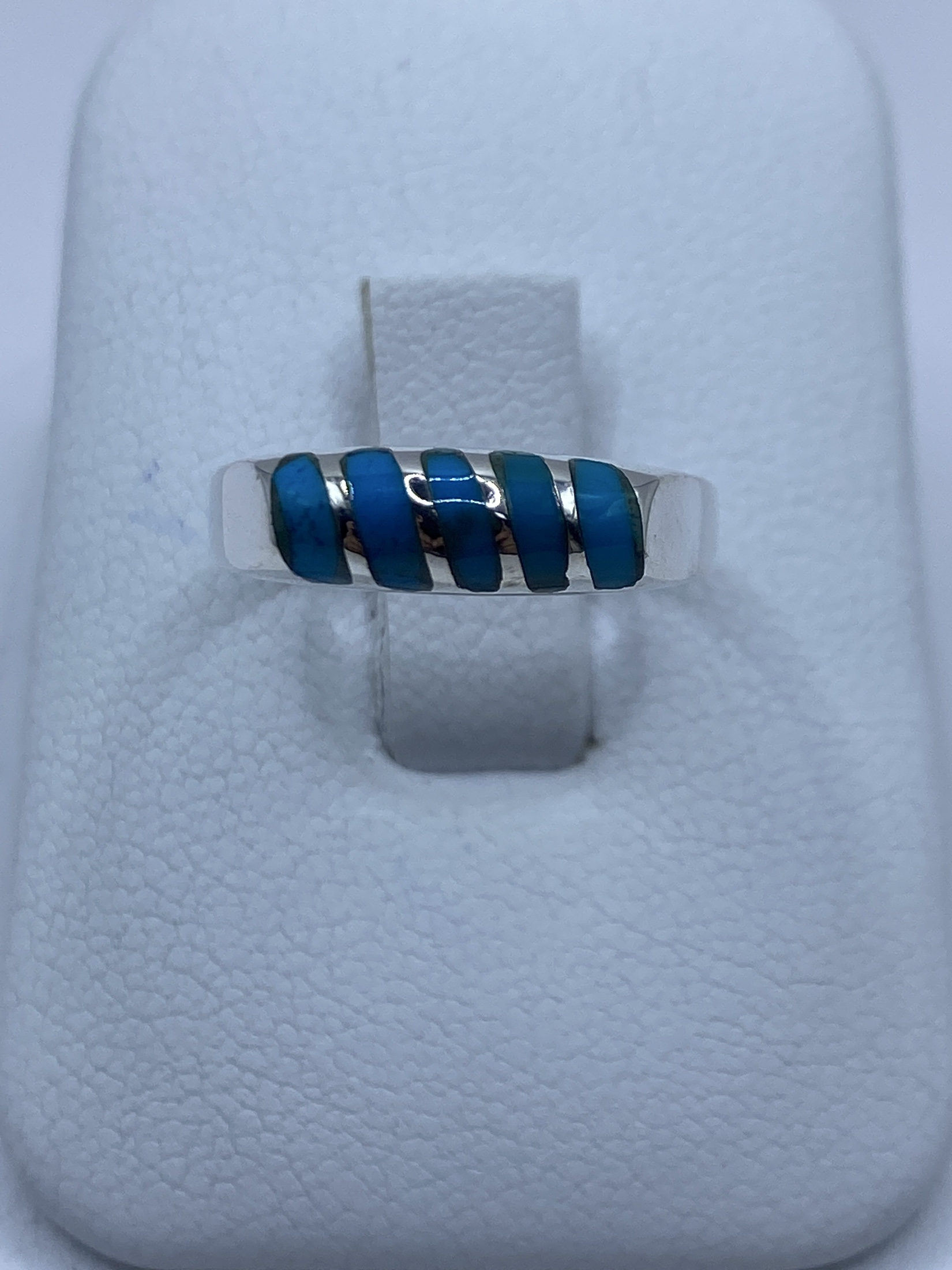 Anillo de Plata Turquesa Azul — Taxco 925