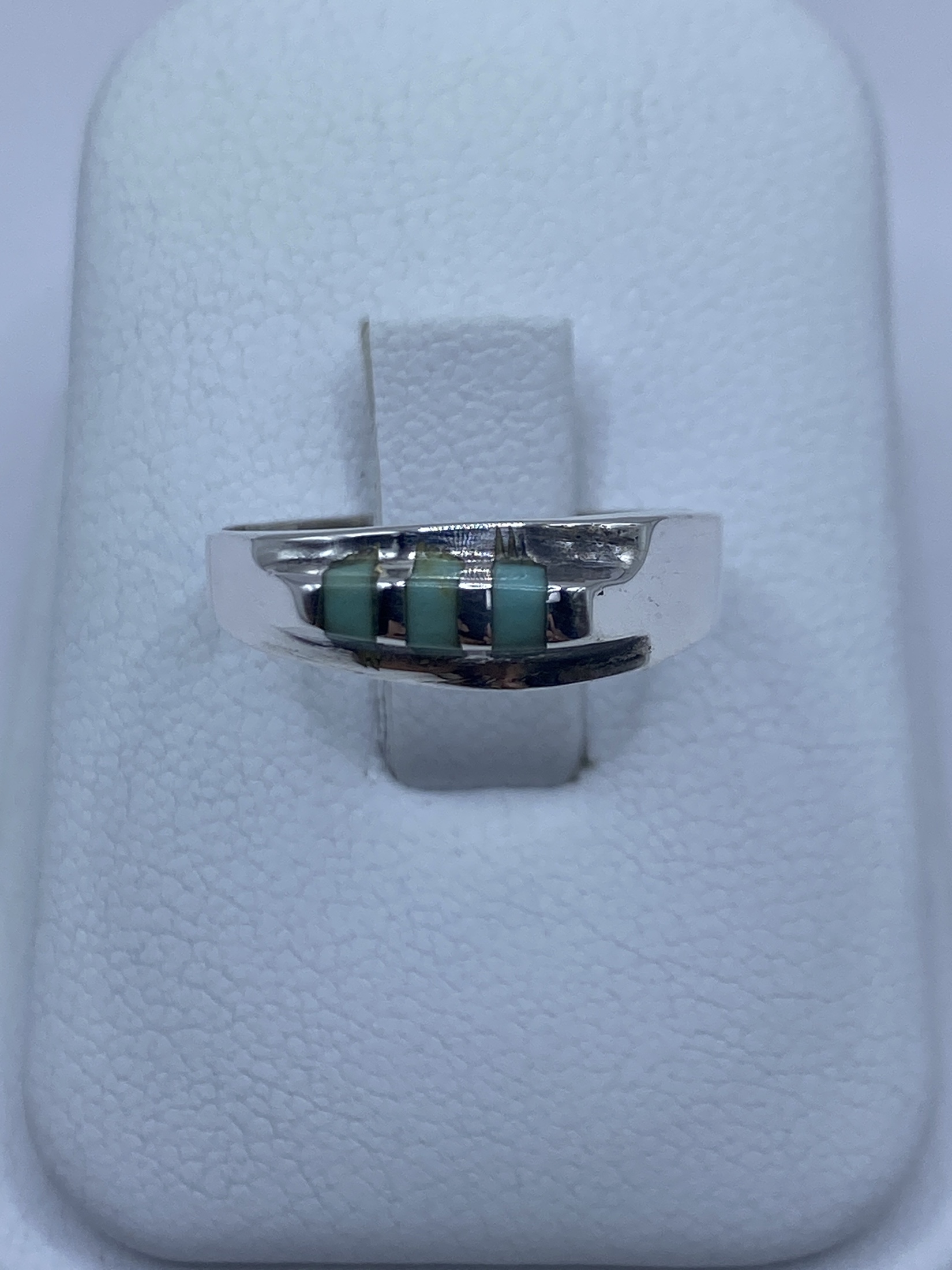 Anillo de Plata Turquesa Azul Cielo — Taxco 925