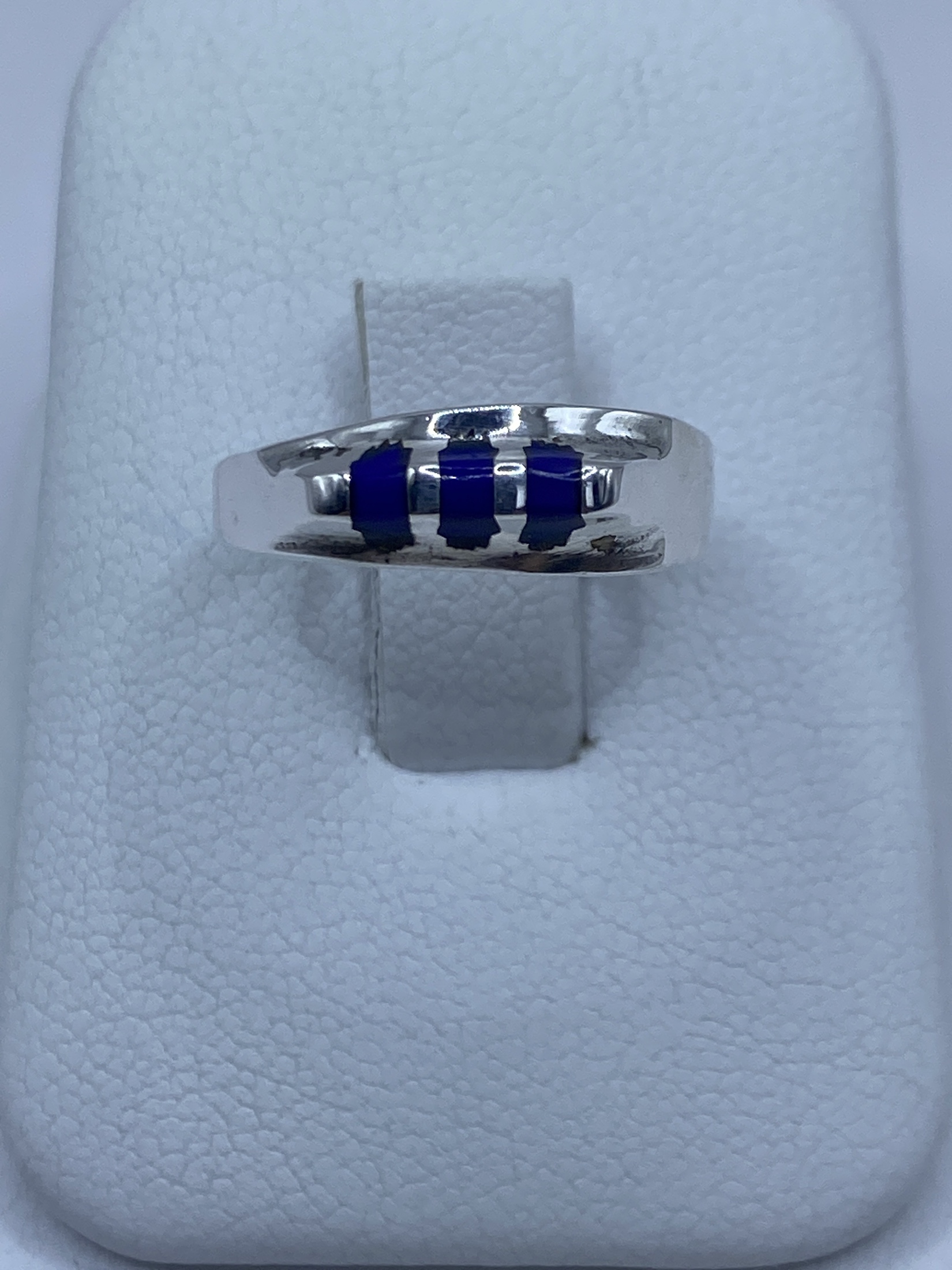 Anillo de Plata con Lapislázuli Azul — Taxco 925