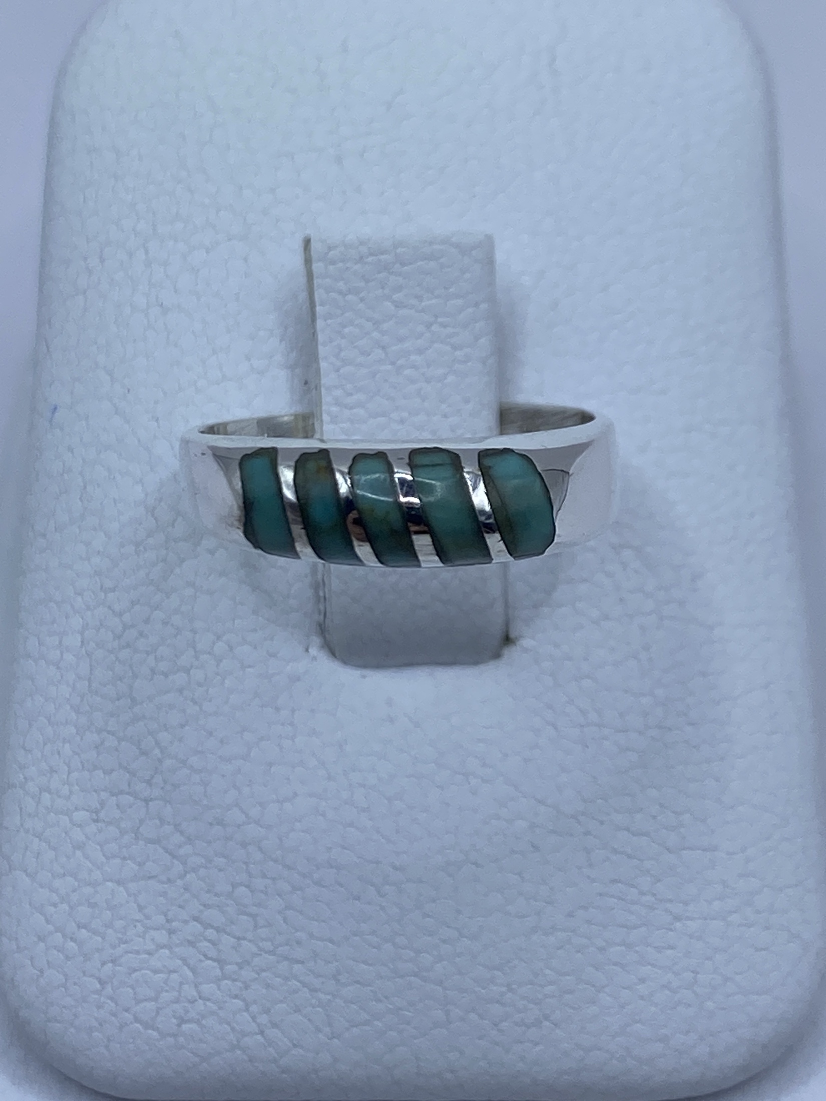 Anillo de Plata 925 con Turquesa Azul Cielo — Taxco
