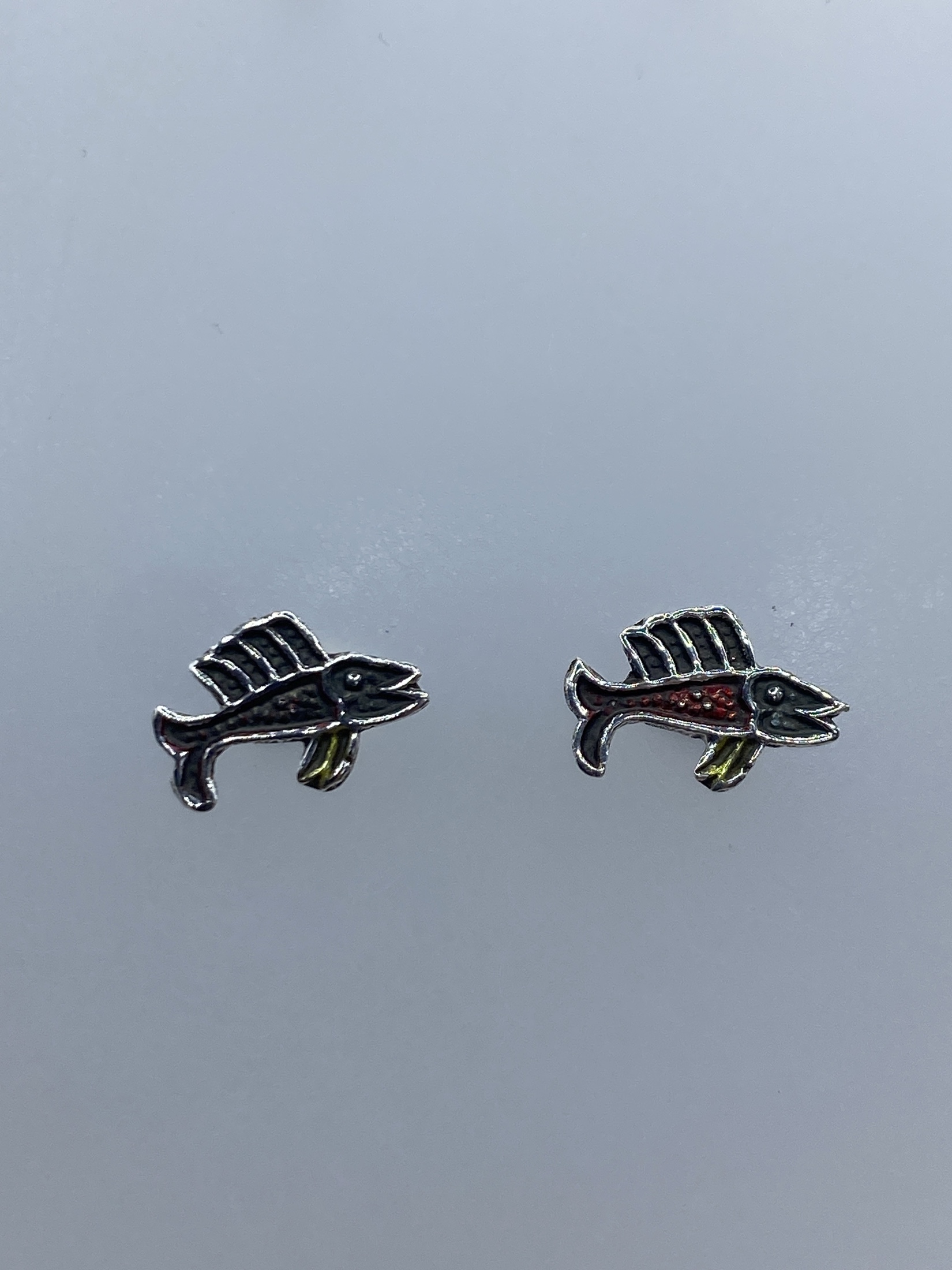 Aretes Plata Pez Vela Repujado — Taxco 925