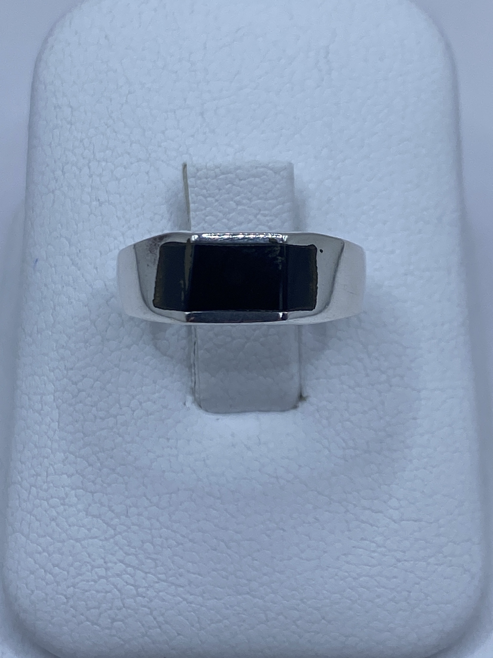 Anillo de Plata con Ónix Negro Geométrico — Taxco 925