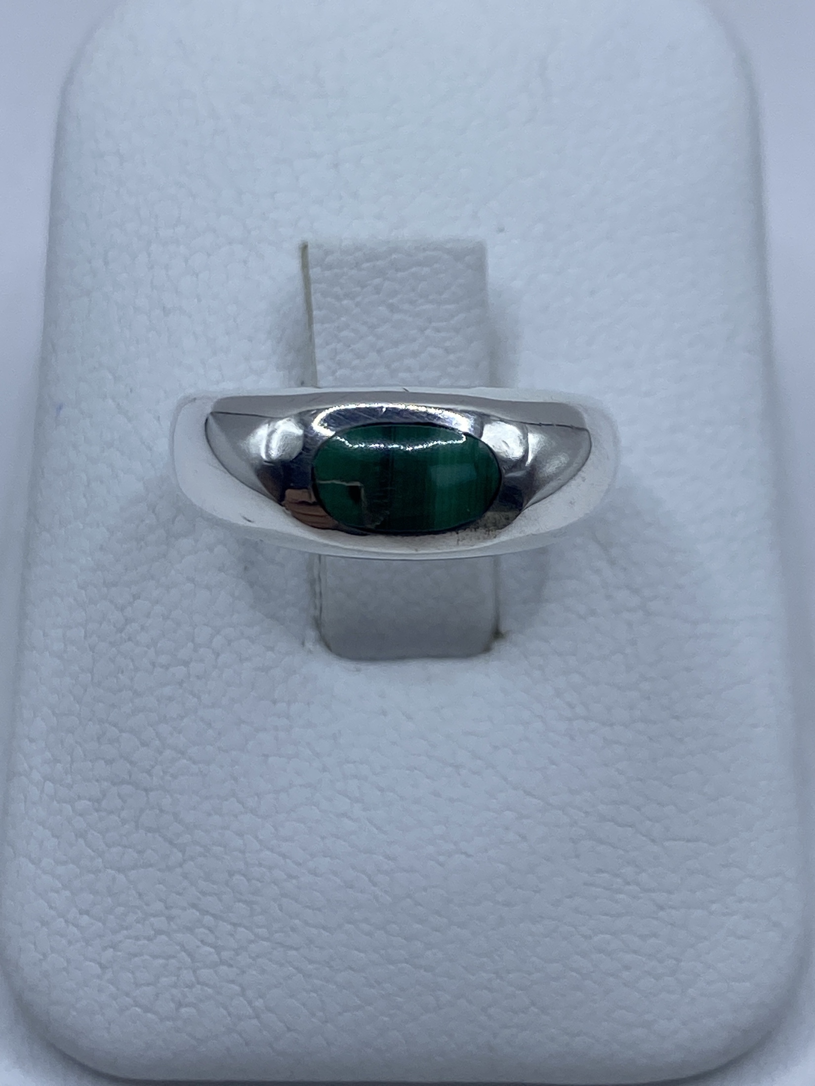 Anillo de Plata con Malaquita Verde — Taxco 925